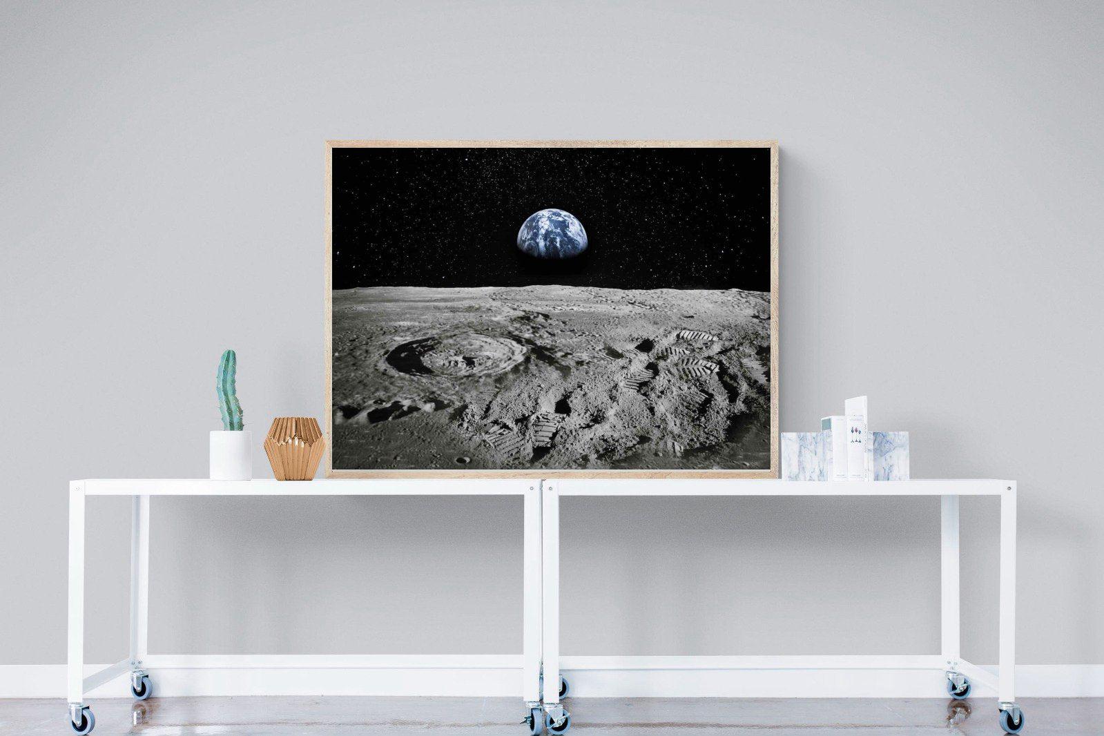 Moon Landing-Wall_Art-120 x 90cm-Mounted Canvas-Wood-Pixalot