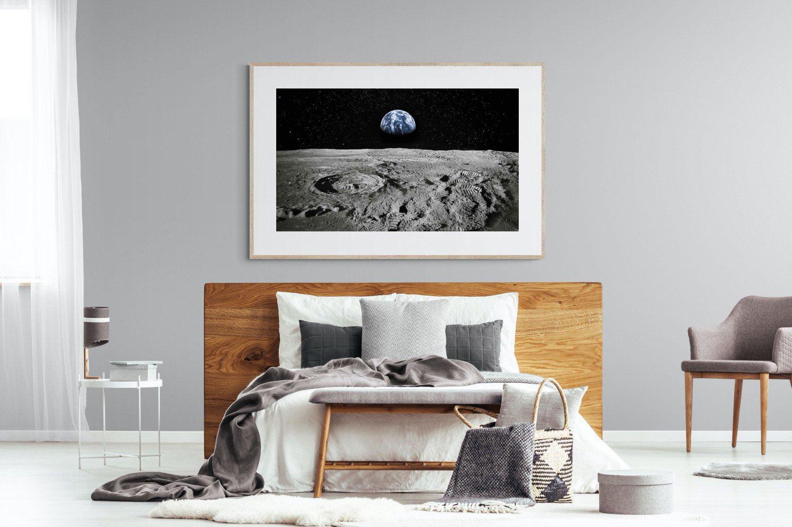 Moon Landing-Wall_Art-150 x 100cm-Framed Print-Wood-Pixalot