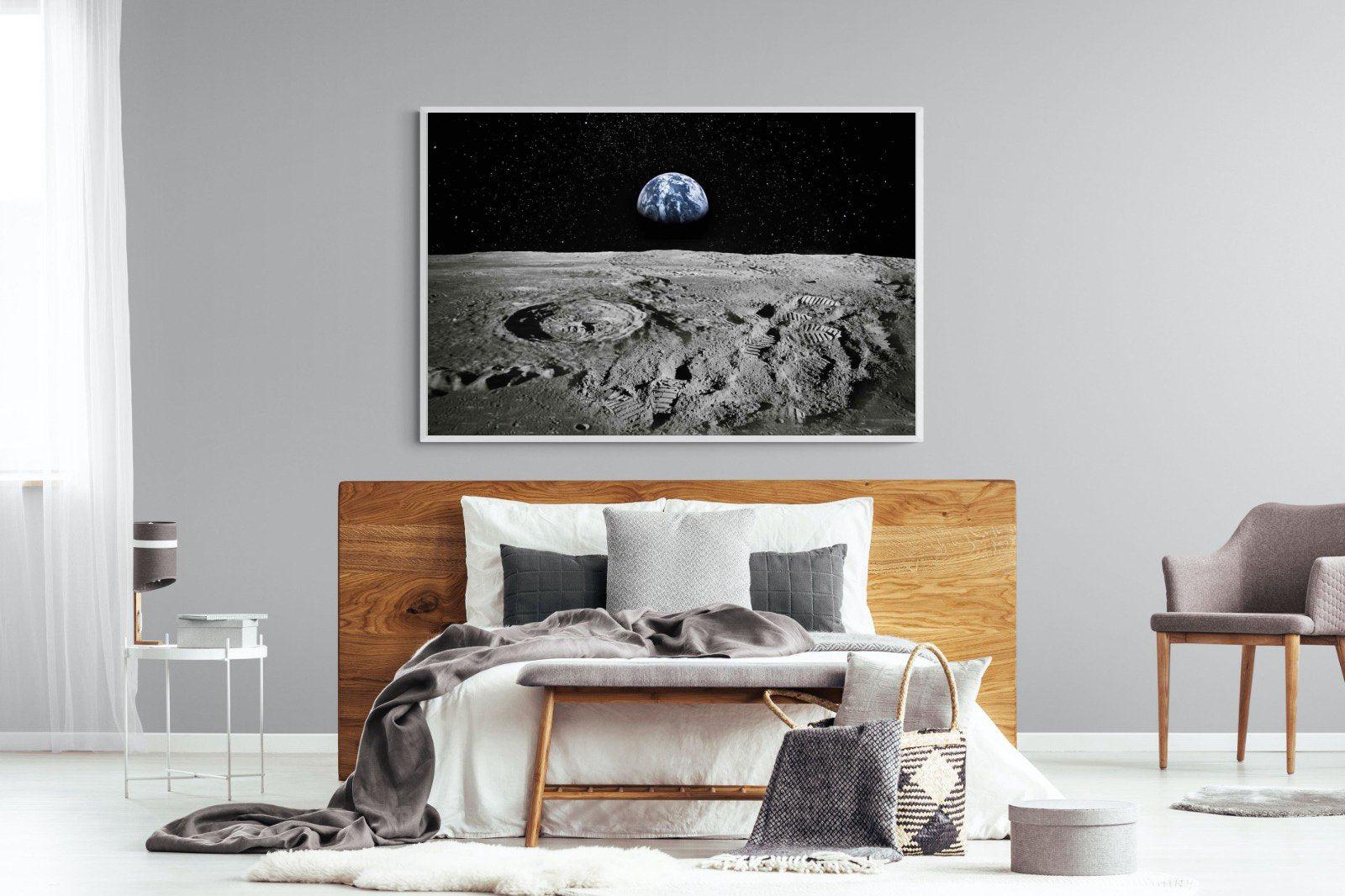 Moon Landing-Wall_Art-150 x 100cm-Mounted Canvas-White-Pixalot