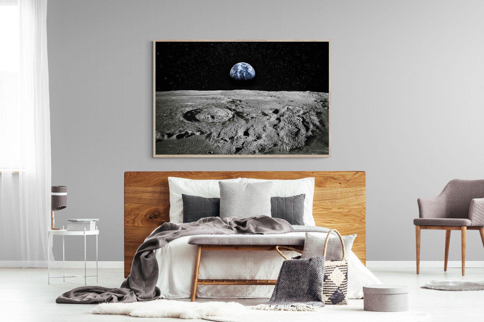 Moon Landing-Wall_Art-150 x 100cm-Mounted Canvas-Wood-Pixalot