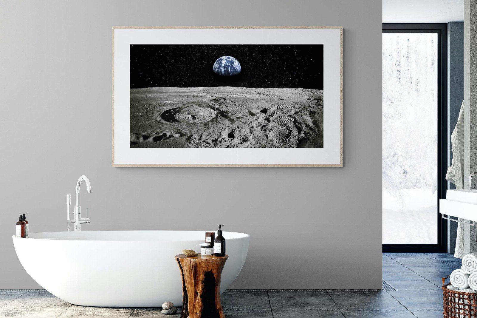 Moon Landing-Wall_Art-180 x 110cm-Framed Print-Wood-Pixalot