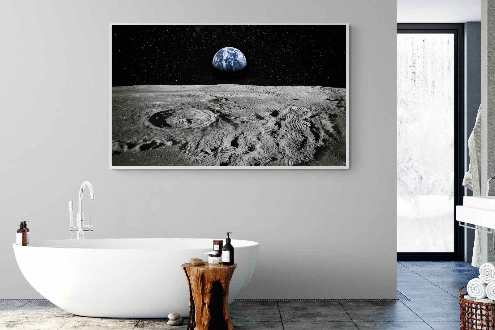 Moon Landing-Wall_Art-180 x 110cm-Mounted Canvas-White-Pixalot