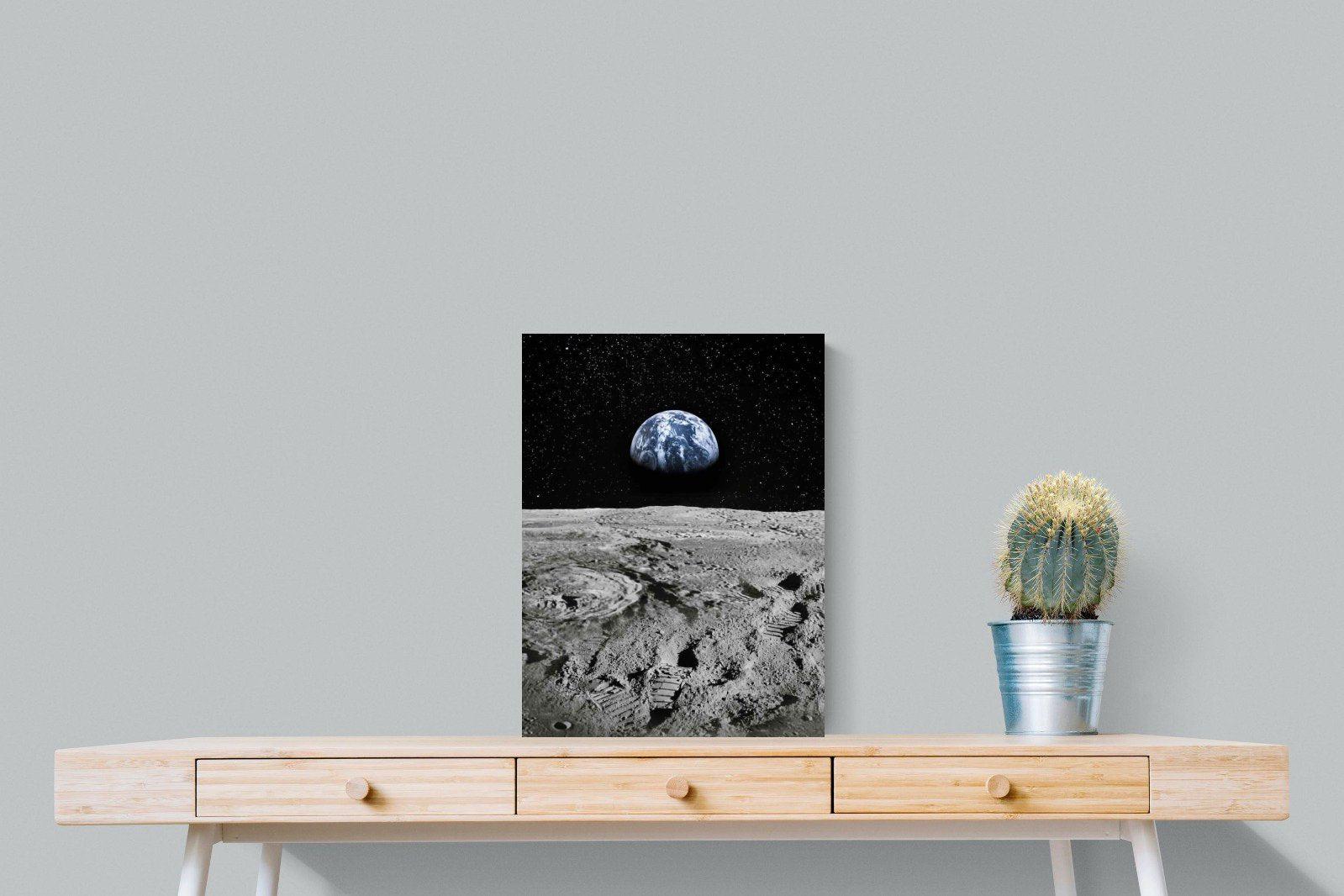 Moon Landing-Wall_Art-45 x 60cm-Mounted Canvas-No Frame-Pixalot