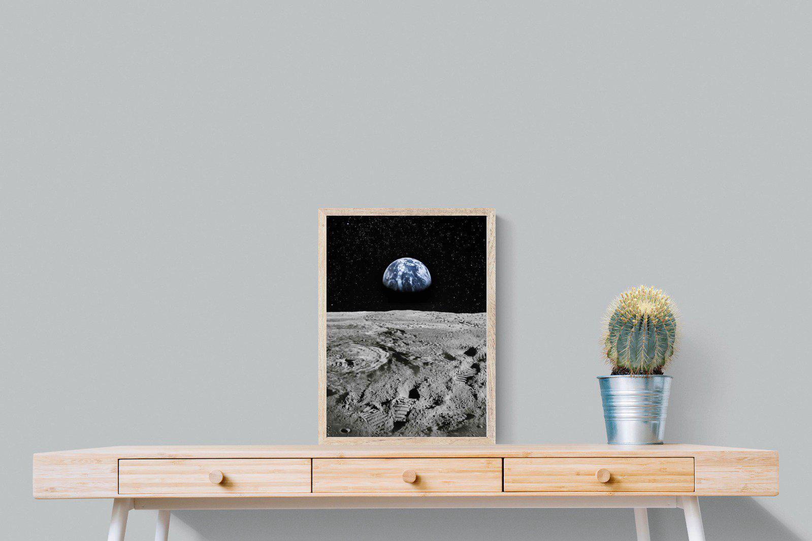 Moon Landing-Wall_Art-45 x 60cm-Mounted Canvas-Wood-Pixalot