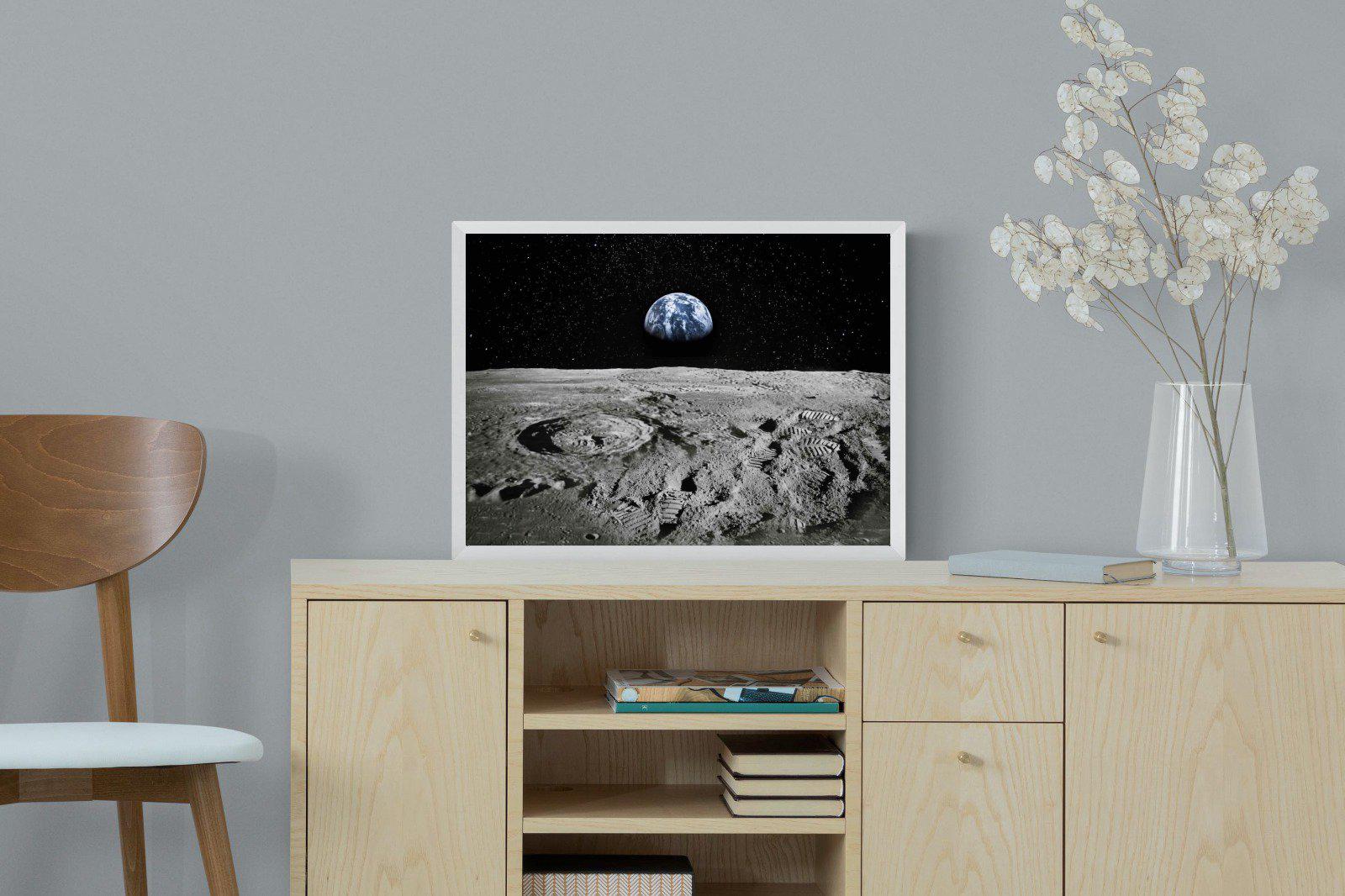 Moon Landing-Wall_Art-60 x 45cm-Mounted Canvas-White-Pixalot