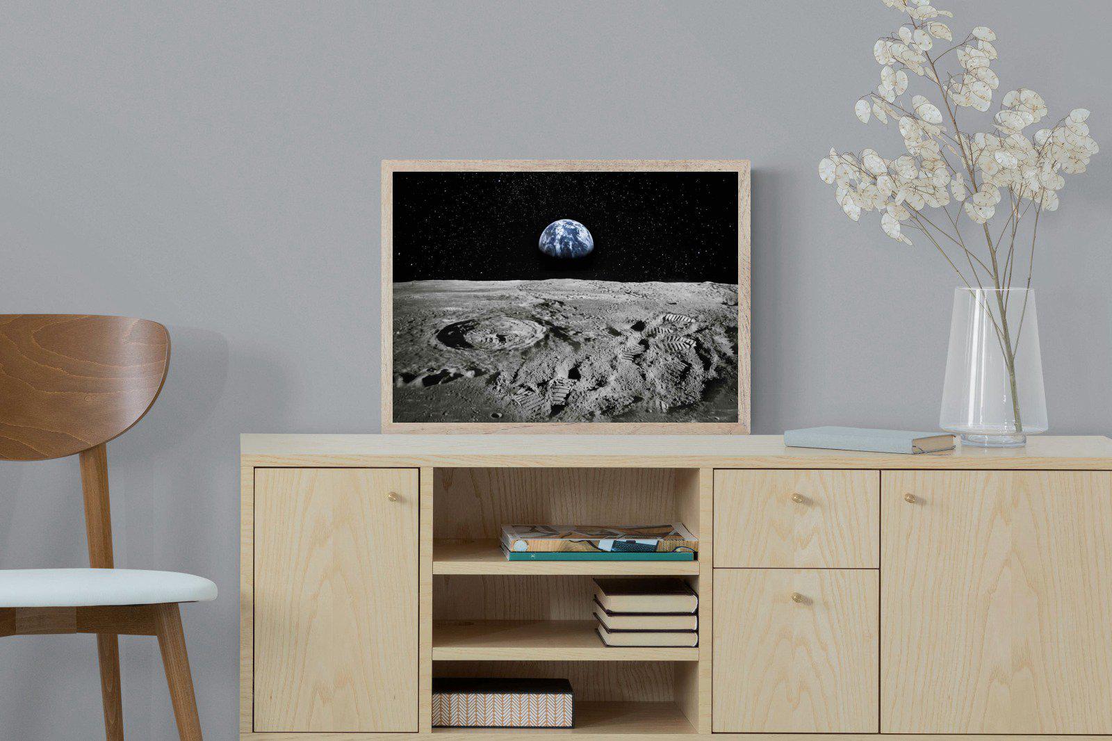 Moon Landing-Wall_Art-60 x 45cm-Mounted Canvas-Wood-Pixalot