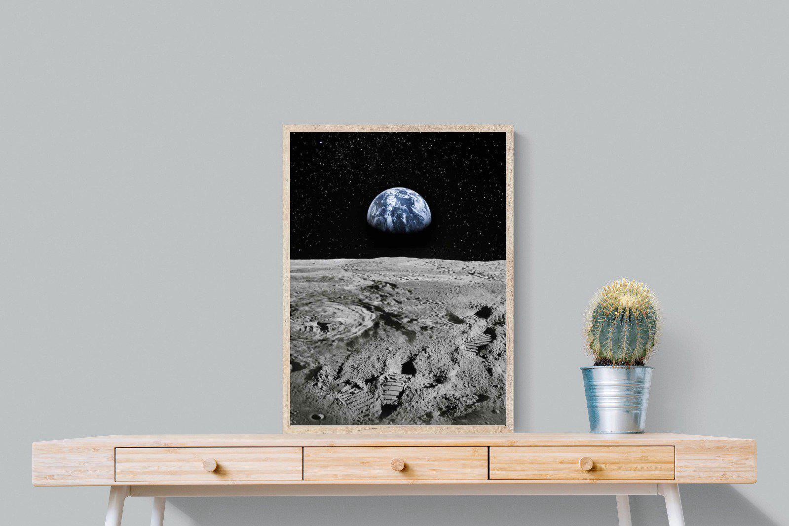 Moon Landing-Wall_Art-60 x 80cm-Mounted Canvas-Wood-Pixalot