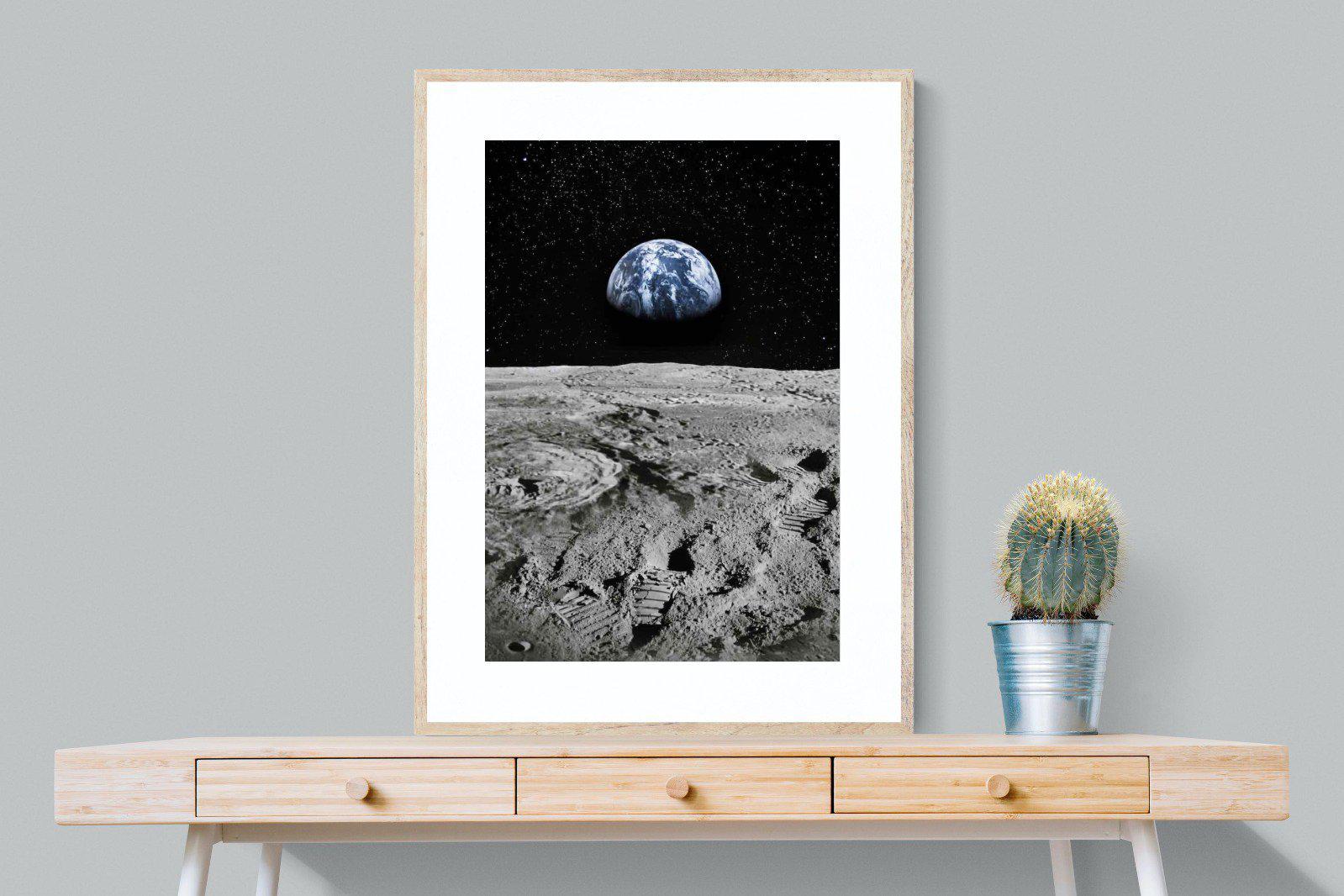 Moon Landing-Wall_Art-75 x 100cm-Framed Print-Wood-Pixalot