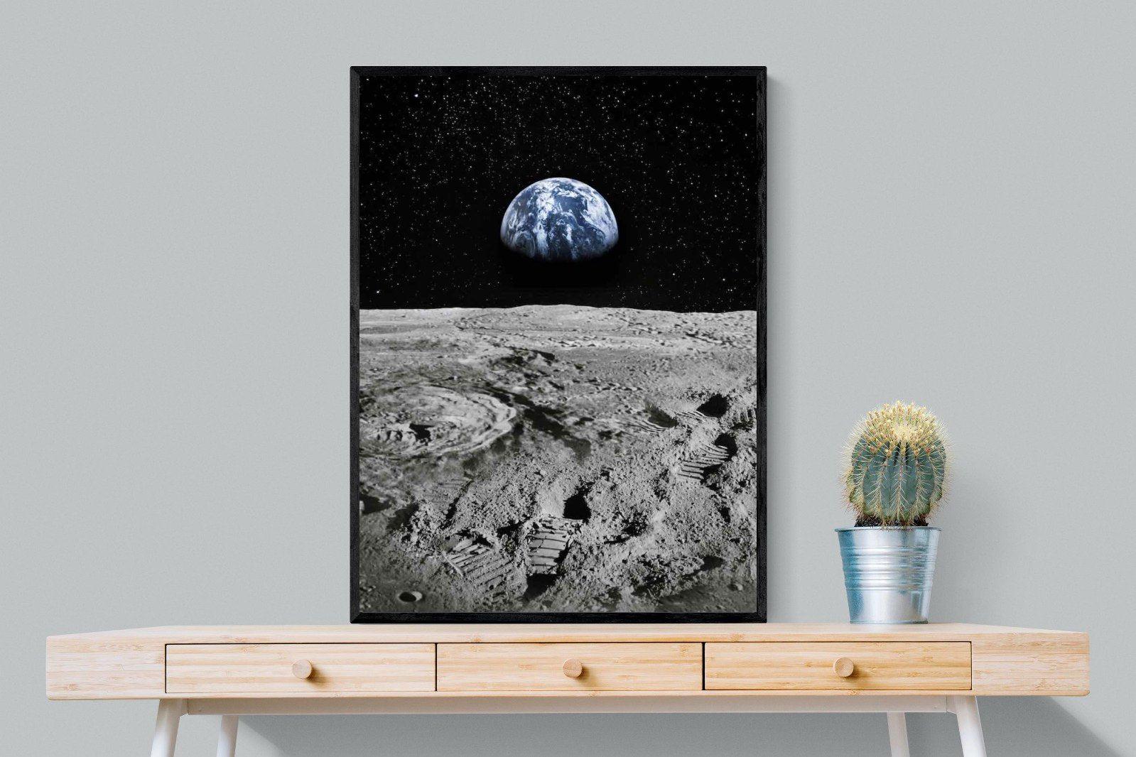 Moon Landing-Wall_Art-75 x 100cm-Mounted Canvas-Black-Pixalot