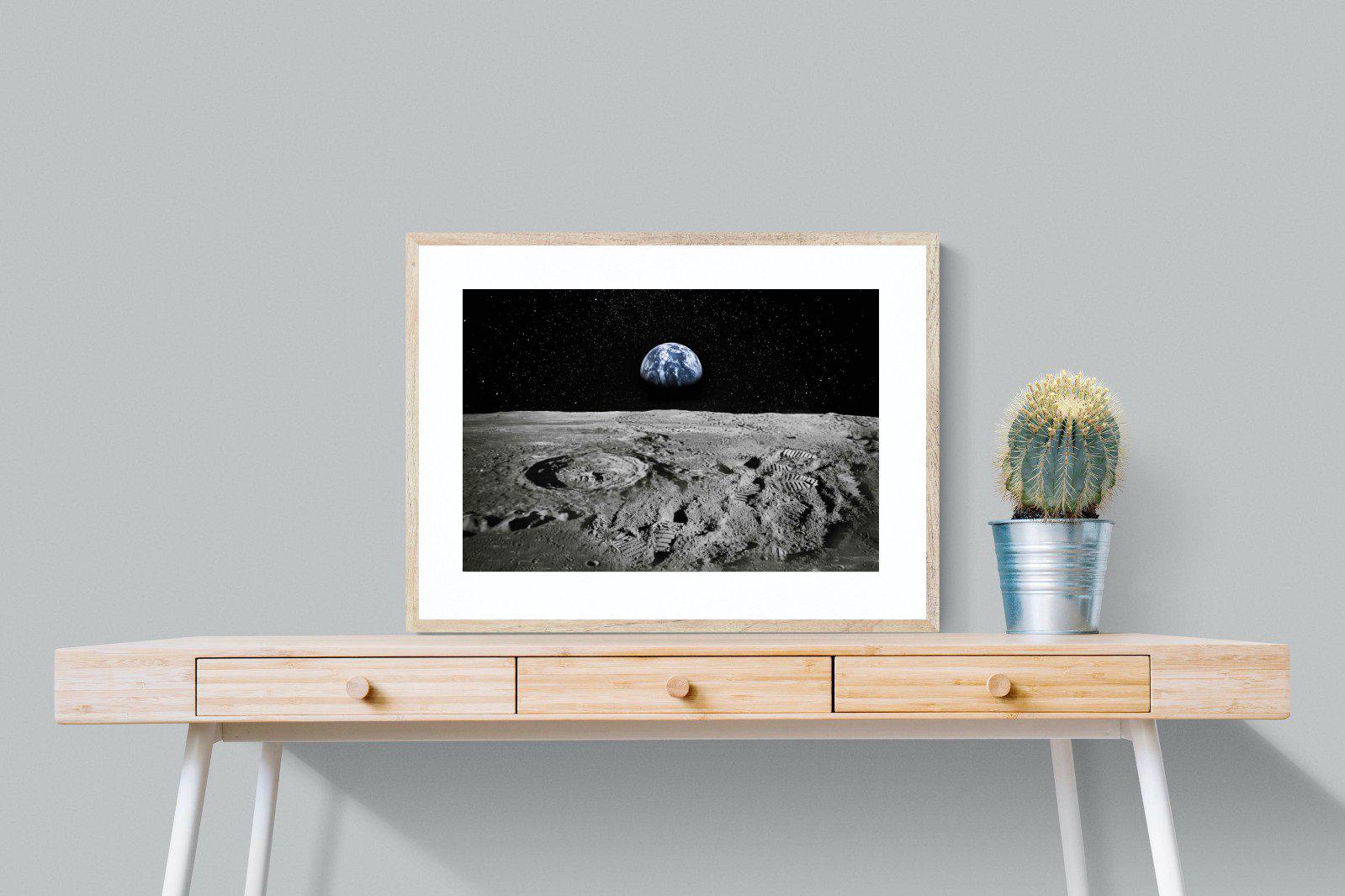 Moon Landing-Wall_Art-80 x 60cm-Framed Print-Wood-Pixalot