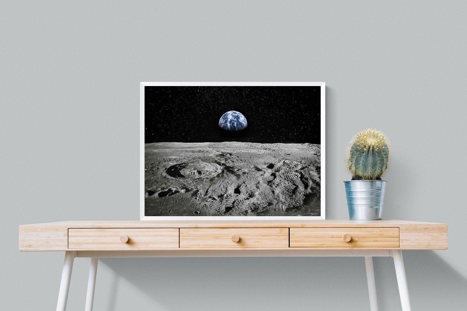 Moon Landing-Wall_Art-80 x 60cm-Mounted Canvas-White-Pixalot