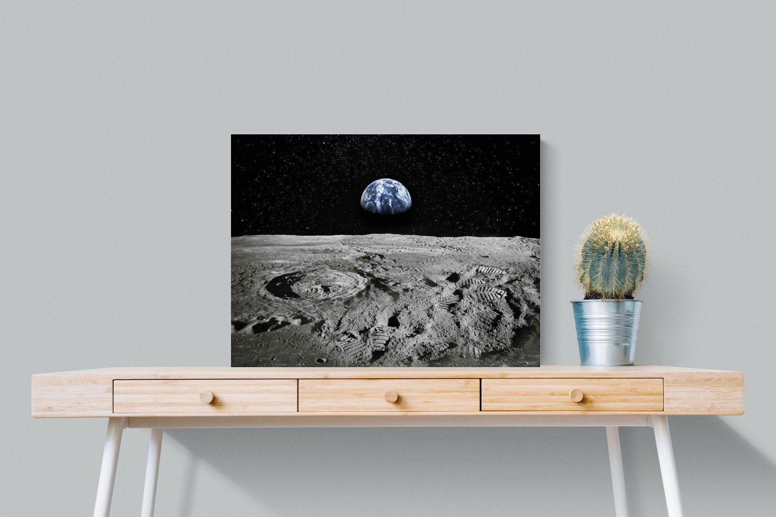Moon Landing-Wall_Art-80 x 60cm-Mounted Canvas-No Frame-Pixalot