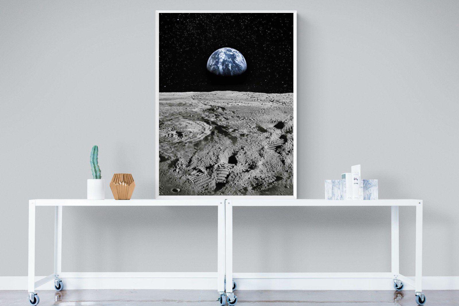 Moon Landing-Wall_Art-90 x 120cm-Mounted Canvas-White-Pixalot