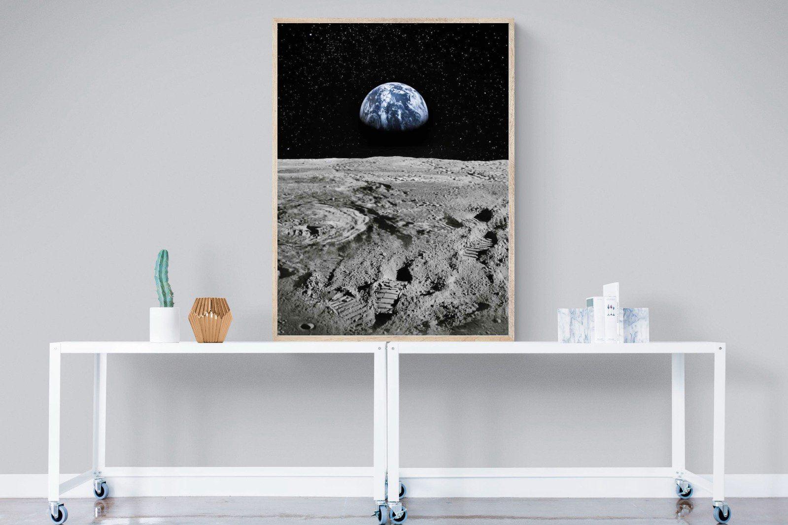 Moon Landing-Wall_Art-90 x 120cm-Mounted Canvas-Wood-Pixalot