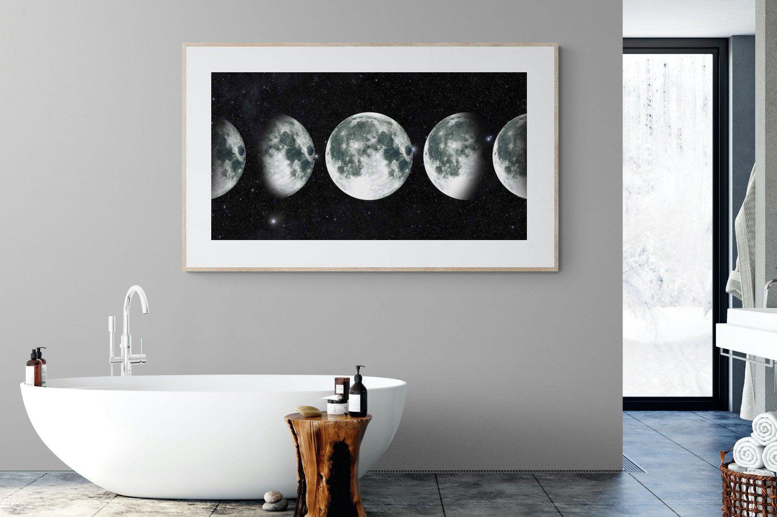 Moon Phases-Wall_Art-180 x 110cm-Framed Print-Wood-Pixalot