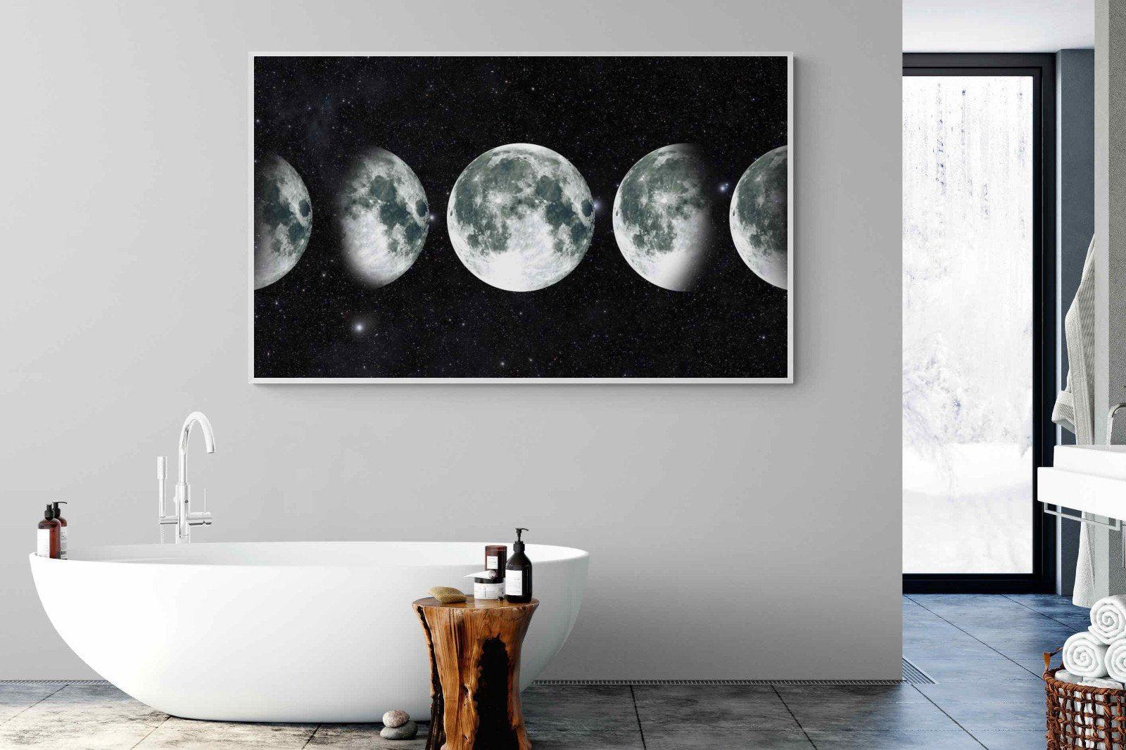 Moon Phases-Wall_Art-180 x 110cm-Mounted Canvas-White-Pixalot