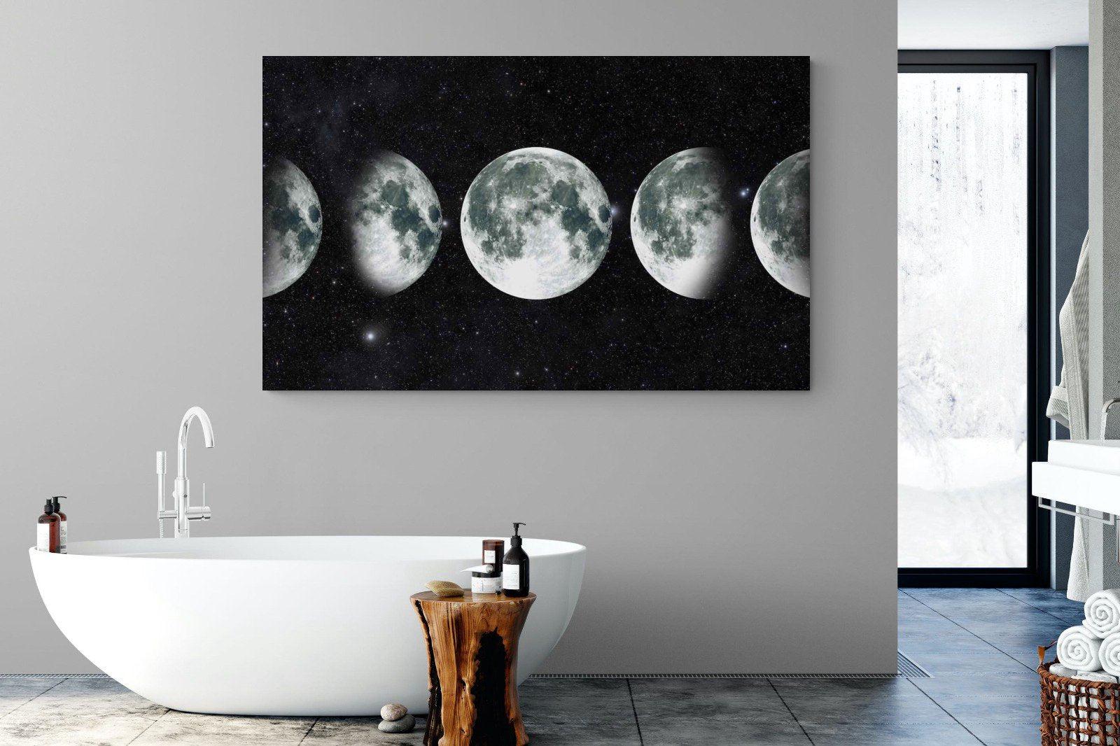 Moon Phases-Wall_Art-180 x 110cm-Mounted Canvas-No Frame-Pixalot