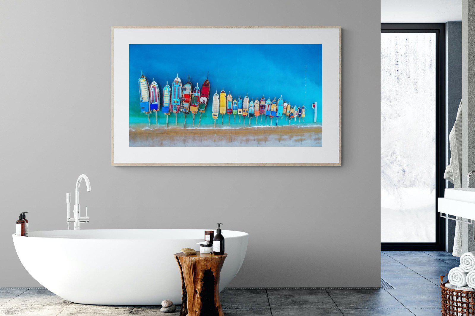 Moored-Wall_Art-180 x 110cm-Framed Print-Wood-Pixalot