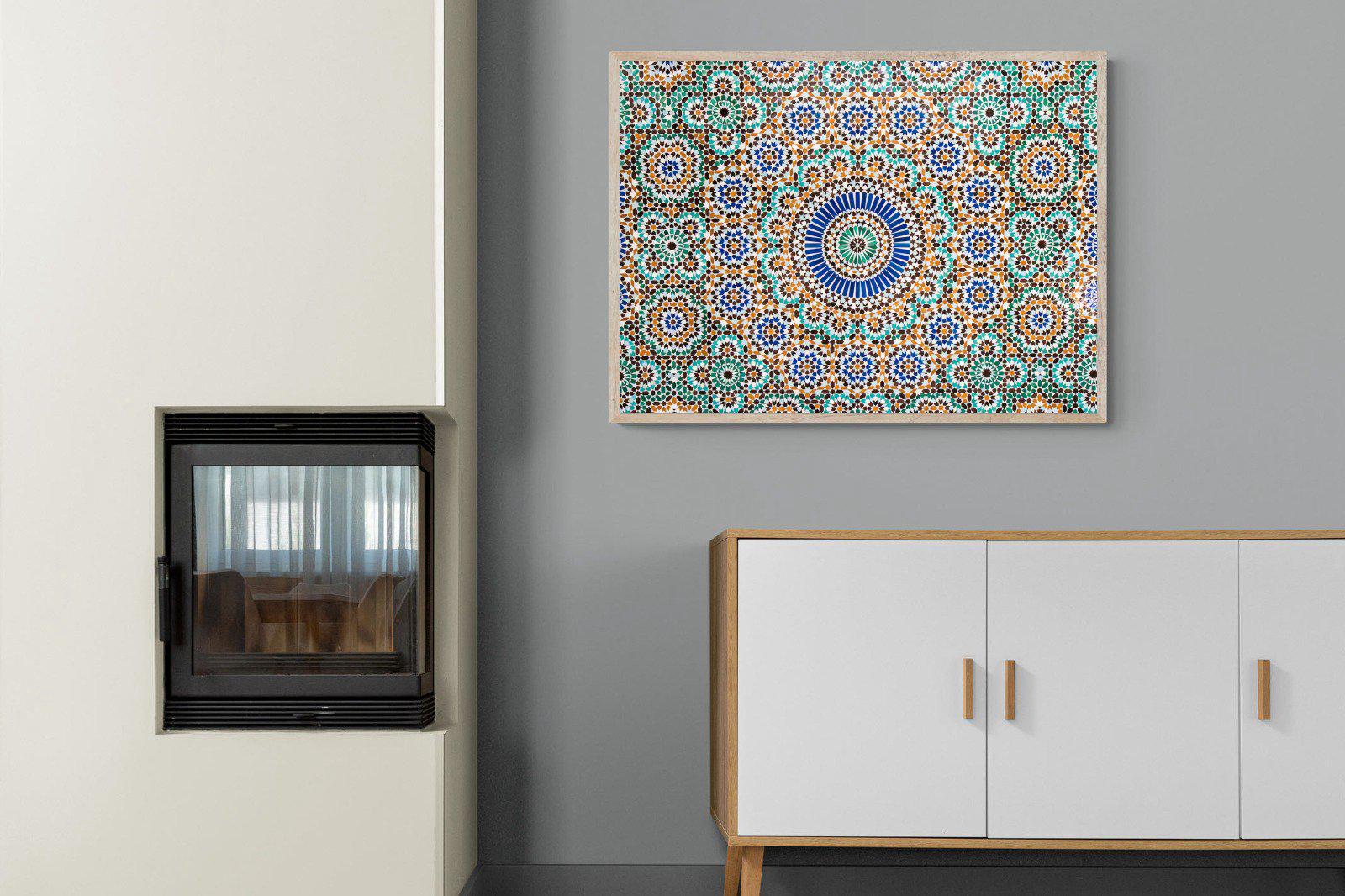 Moroccan Tiles-Wall_Art-100 x 75cm-Mounted Canvas-Wood-Pixalot