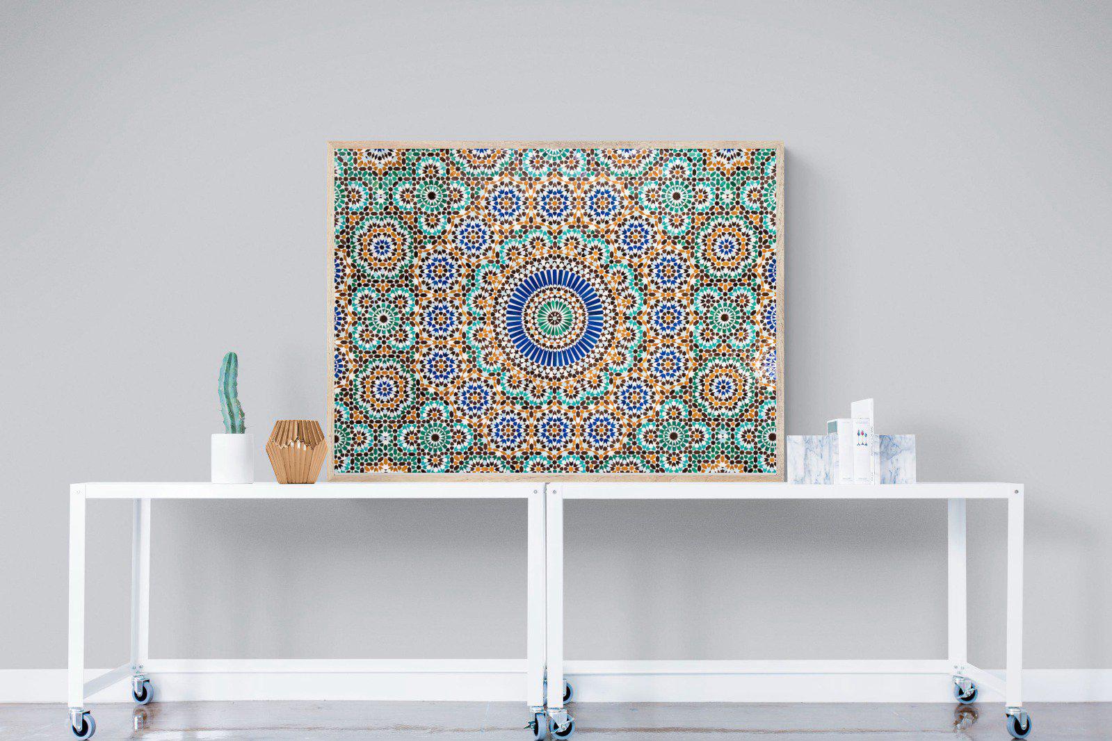 Moroccan Tiles-Wall_Art-120 x 90cm-Mounted Canvas-Wood-Pixalot