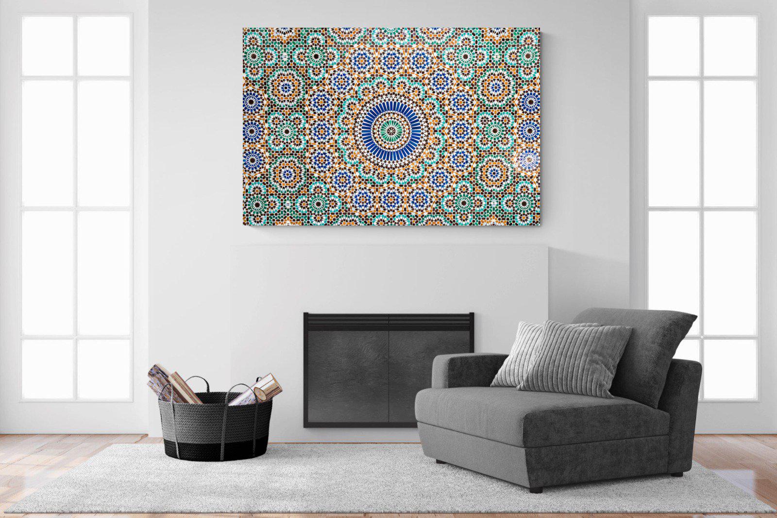 Moroccan Tiles-Wall_Art-150 x 100cm-Mounted Canvas-No Frame-Pixalot