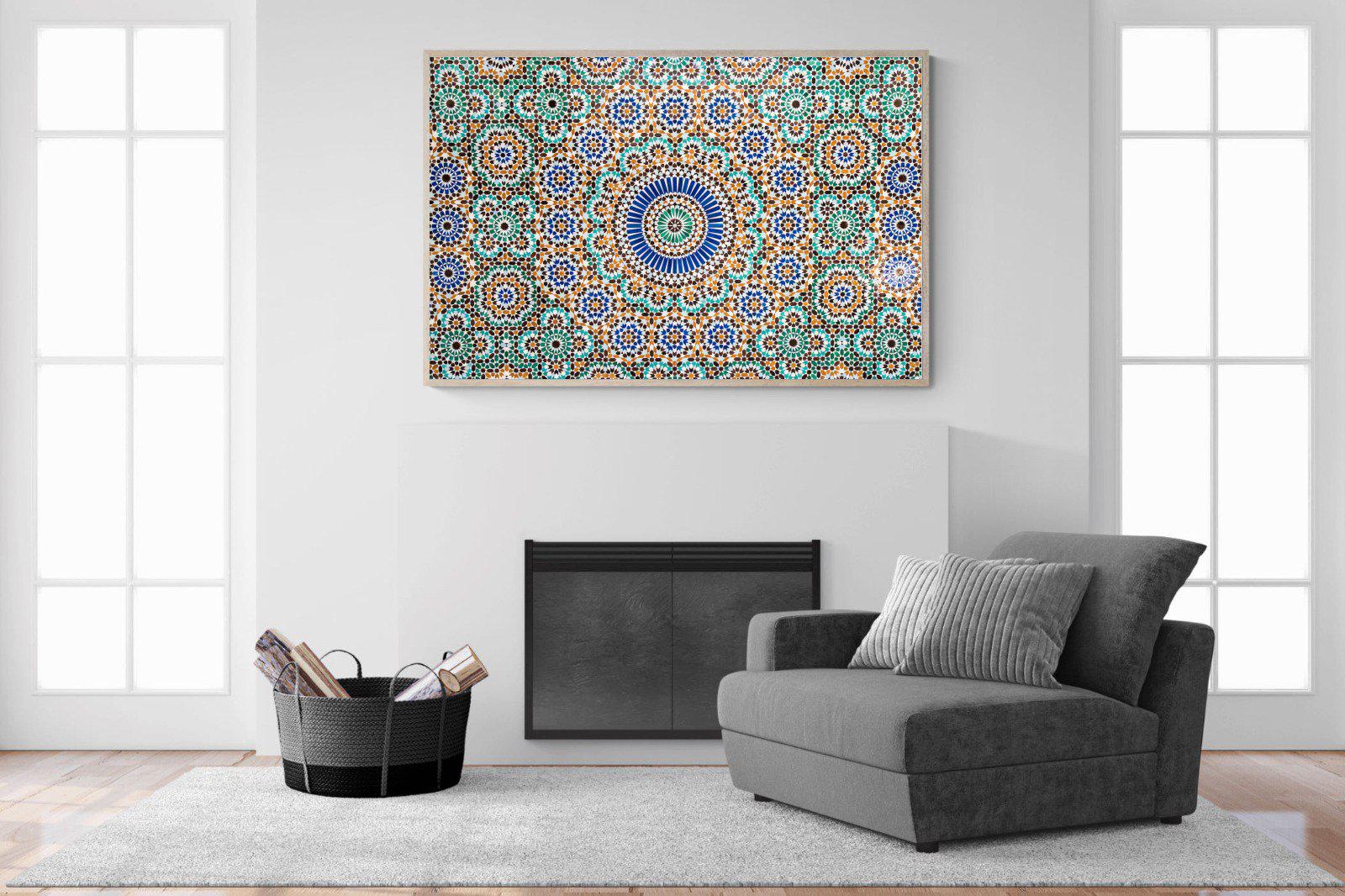 Moroccan Tiles-Wall_Art-150 x 100cm-Mounted Canvas-Wood-Pixalot