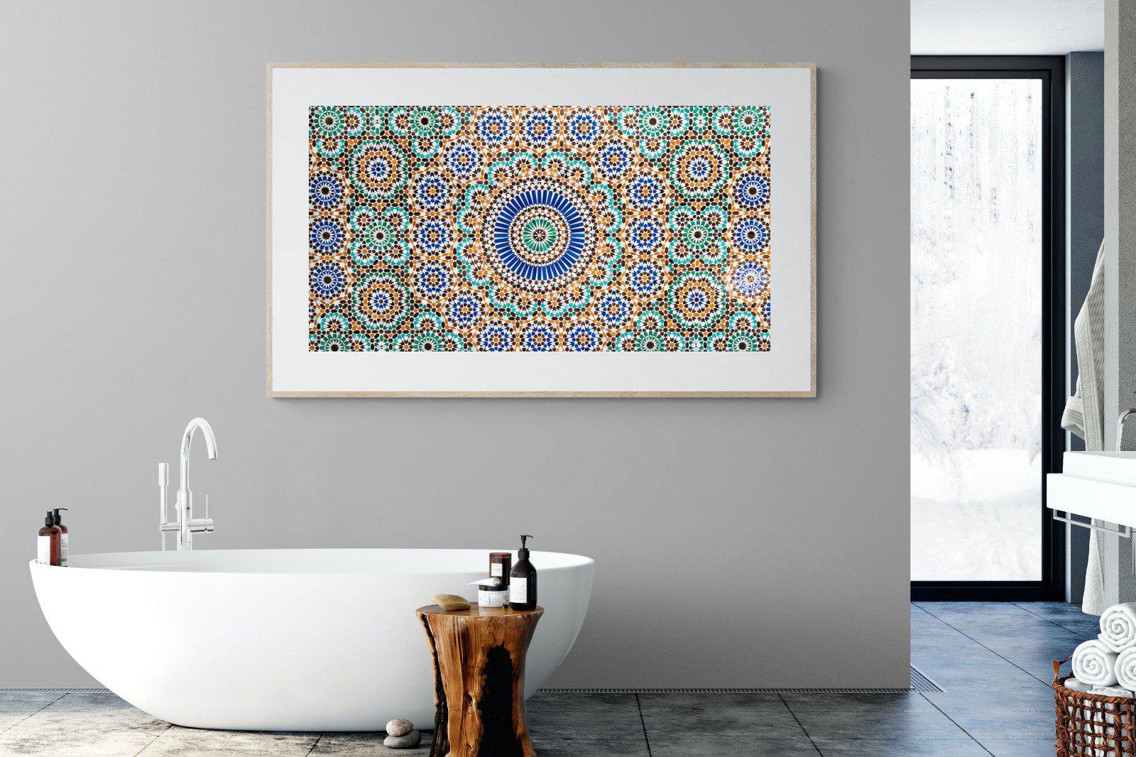 Moroccan Tiles-Wall_Art-180 x 110cm-Framed Print-Wood-Pixalot