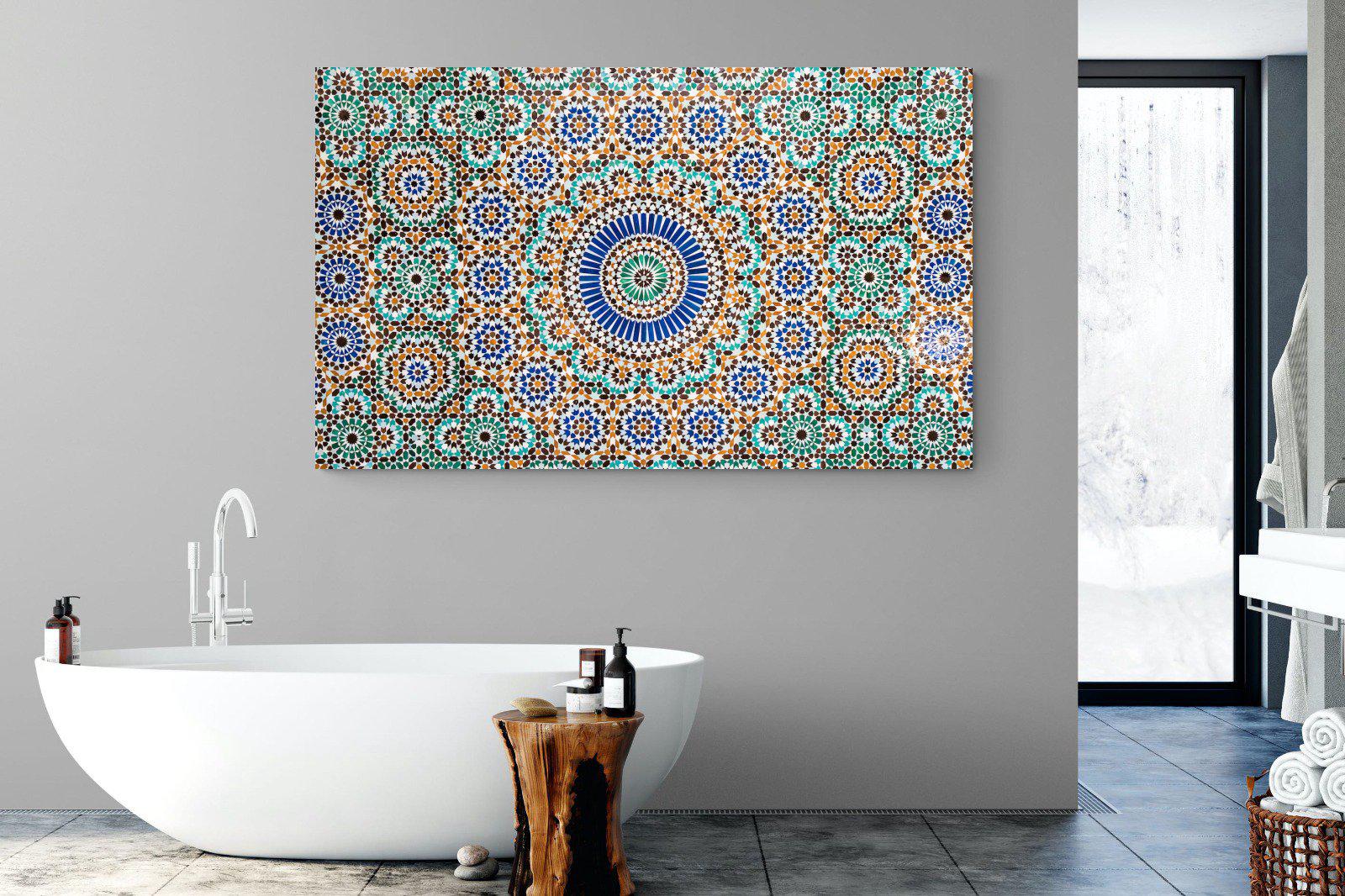 Moroccan Tiles-Wall_Art-180 x 110cm-Mounted Canvas-No Frame-Pixalot