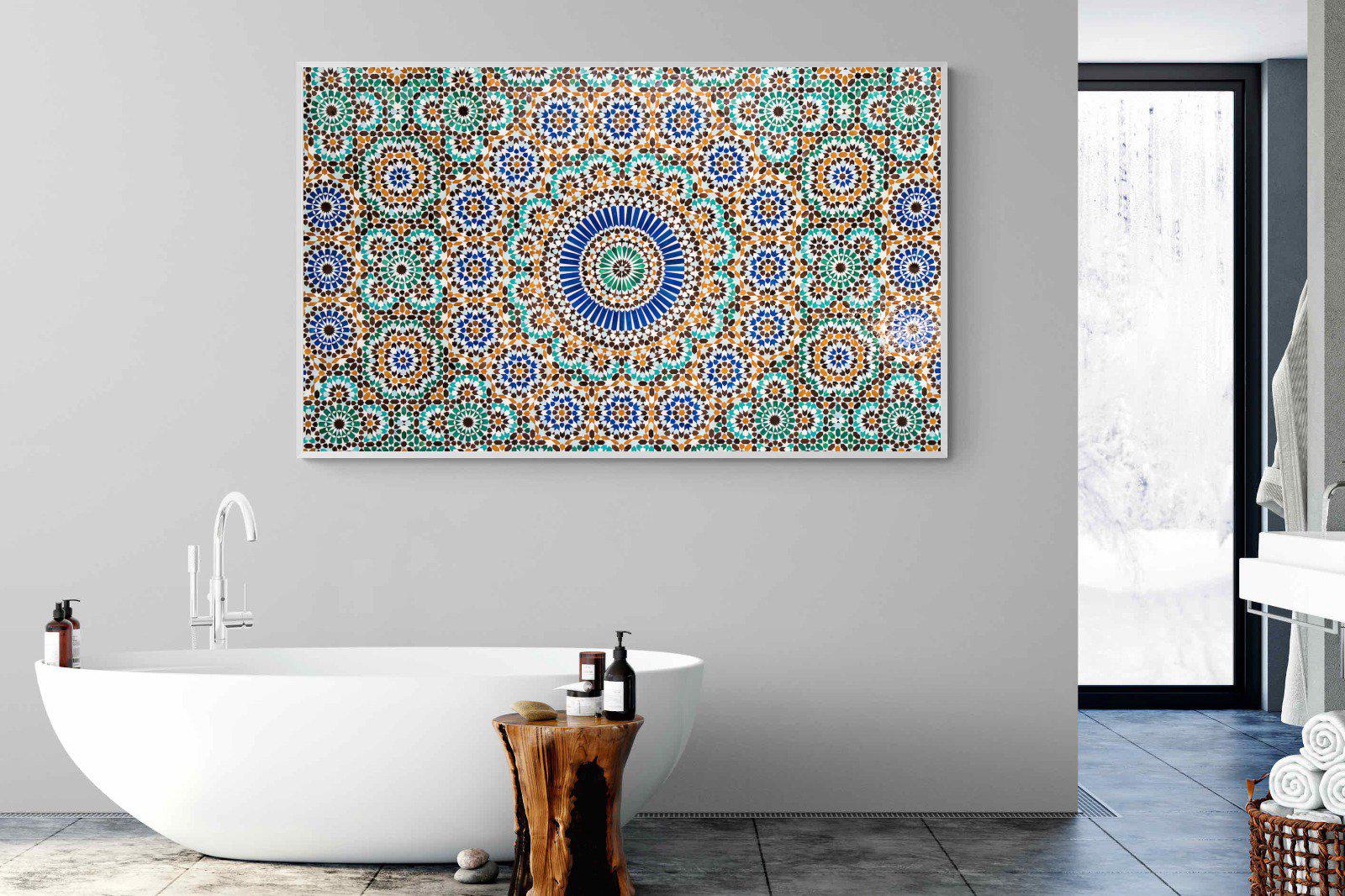 Moroccan Tiles-Wall_Art-180 x 110cm-Mounted Canvas-White-Pixalot
