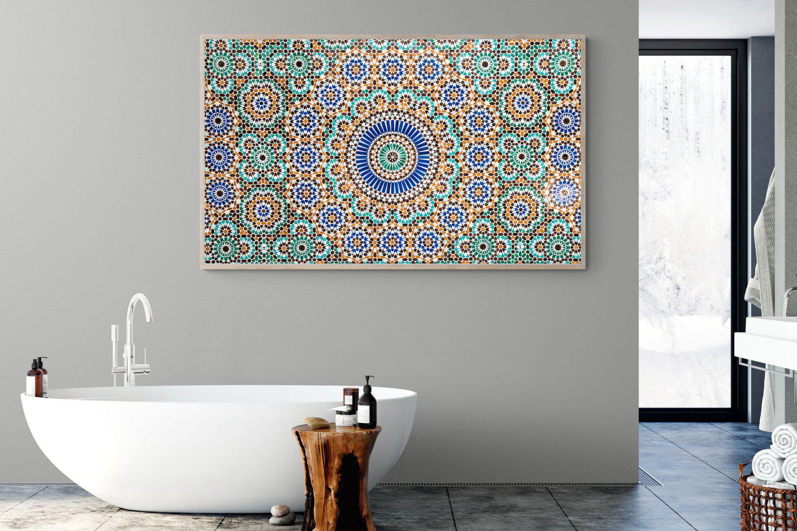 Moroccan Tiles-Wall_Art-180 x 110cm-Mounted Canvas-Wood-Pixalot