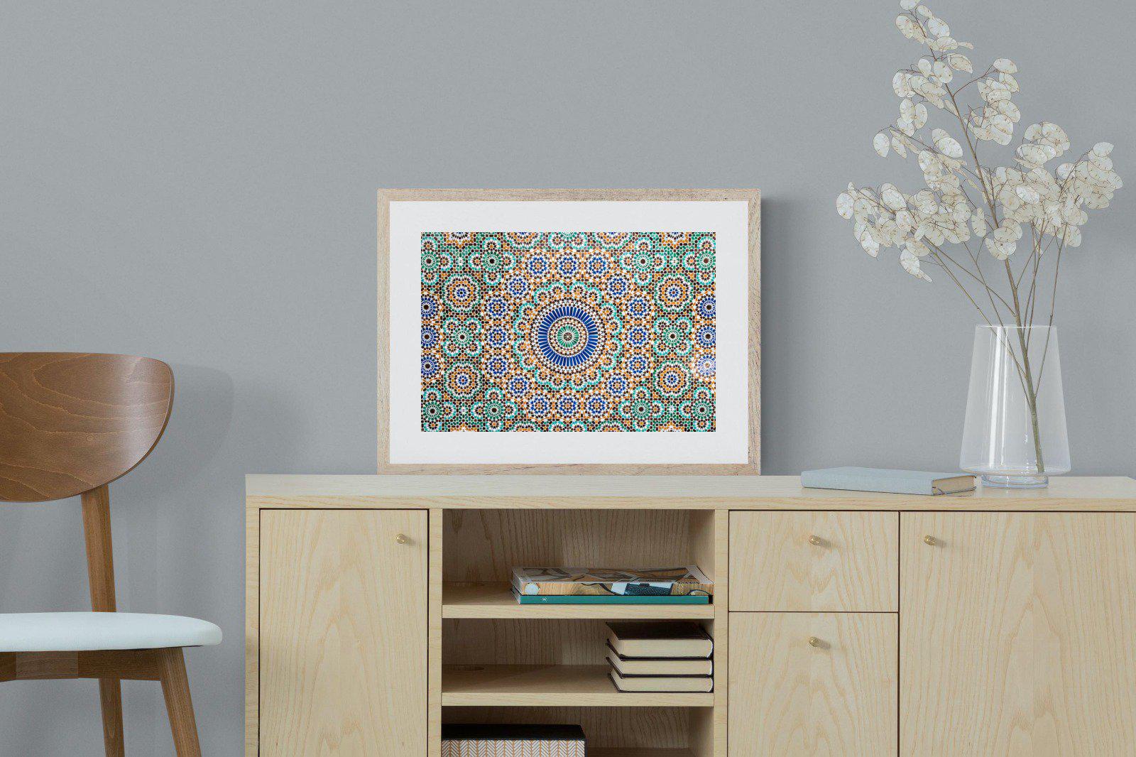 Moroccan Tiles-Wall_Art-60 x 45cm-Framed Print-Wood-Pixalot
