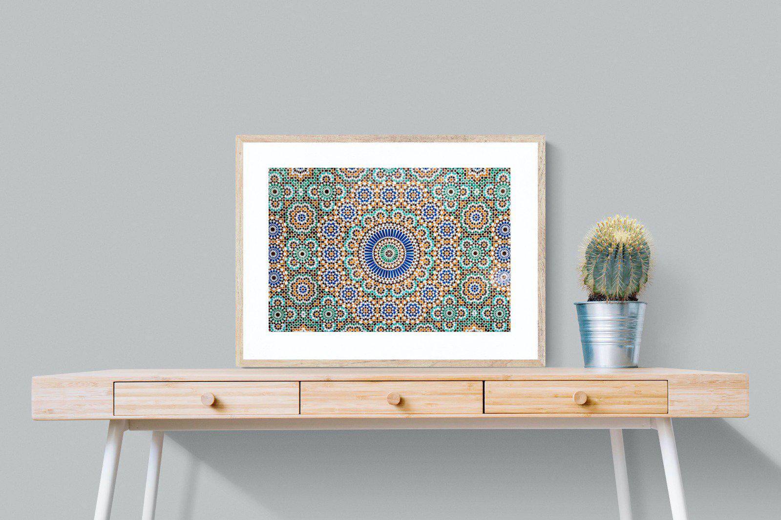 Moroccan Tiles-Wall_Art-80 x 60cm-Framed Print-Wood-Pixalot