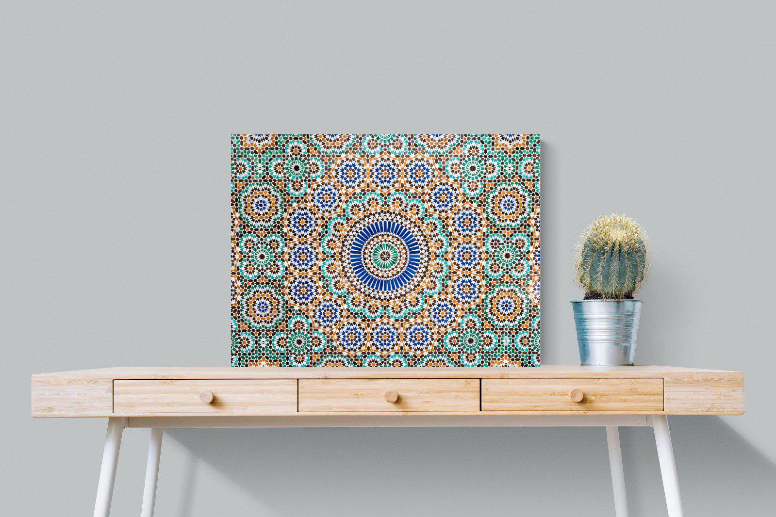 Moroccan Tiles-Wall_Art-80 x 60cm-Mounted Canvas-No Frame-Pixalot