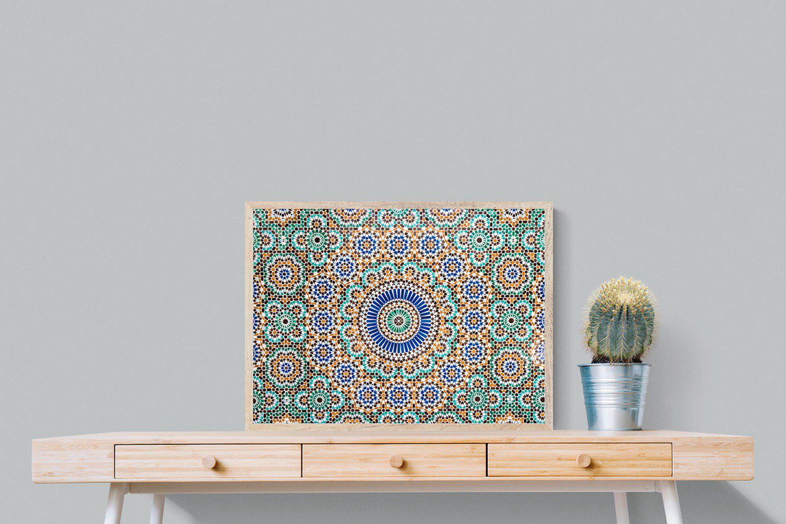 Moroccan Tiles-Wall_Art-80 x 60cm-Mounted Canvas-Wood-Pixalot