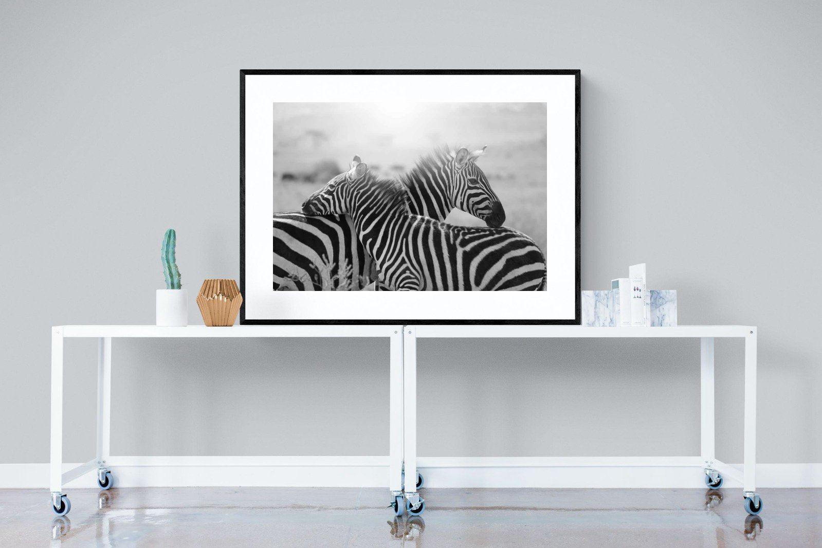 Mother & Foal-Wall_Art-120 x 90cm-Framed Print-Black-Pixalot