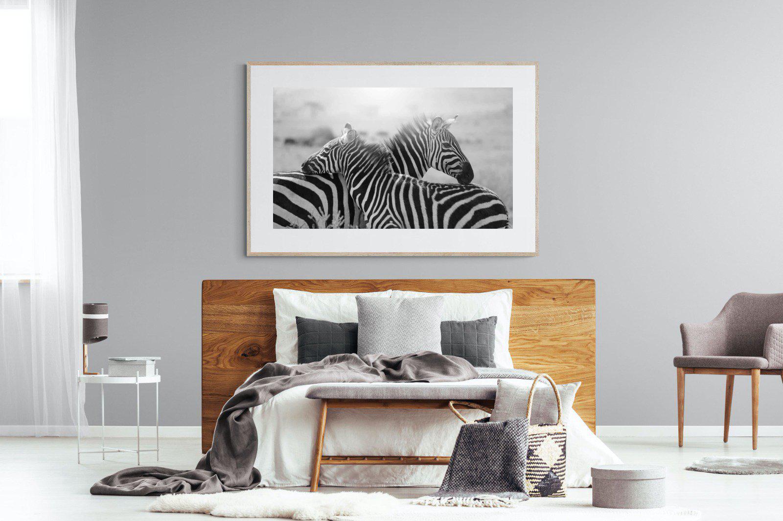 Mother & Foal-Wall_Art-150 x 100cm-Framed Print-Wood-Pixalot