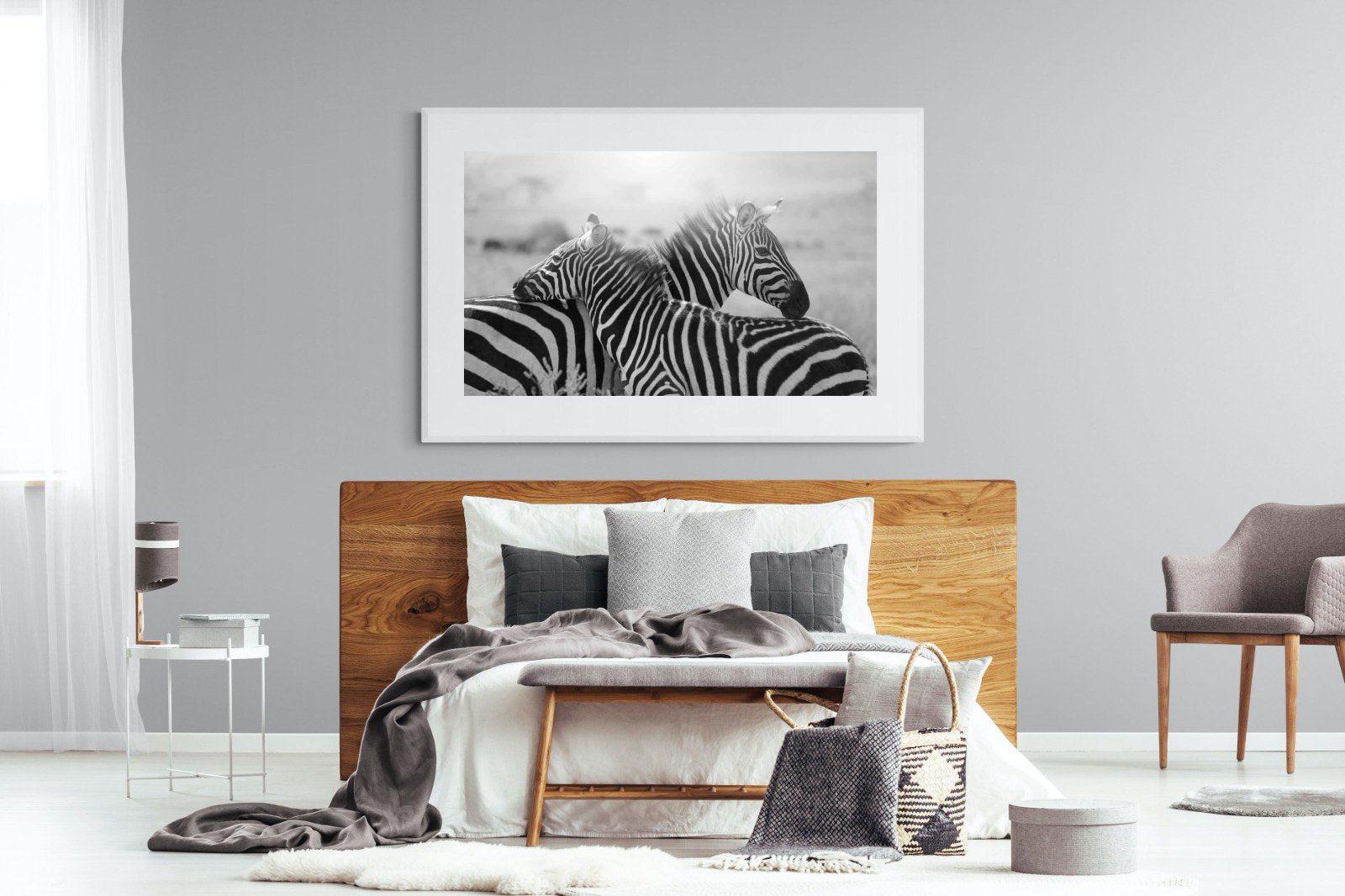 Mother & Foal-Wall_Art-150 x 100cm-Framed Print-White-Pixalot