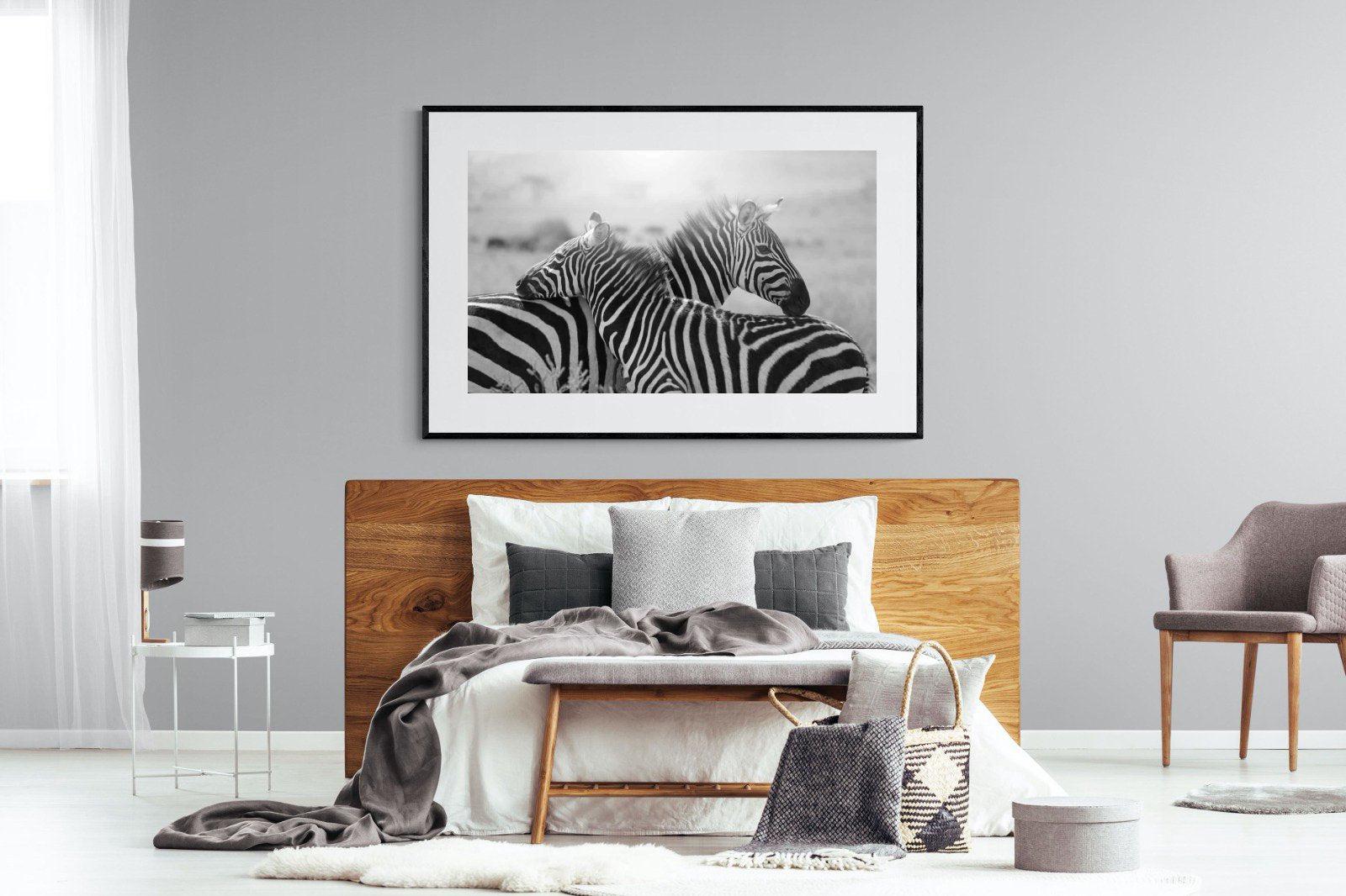 Mother & Foal-Wall_Art-150 x 100cm-Framed Print-Black-Pixalot