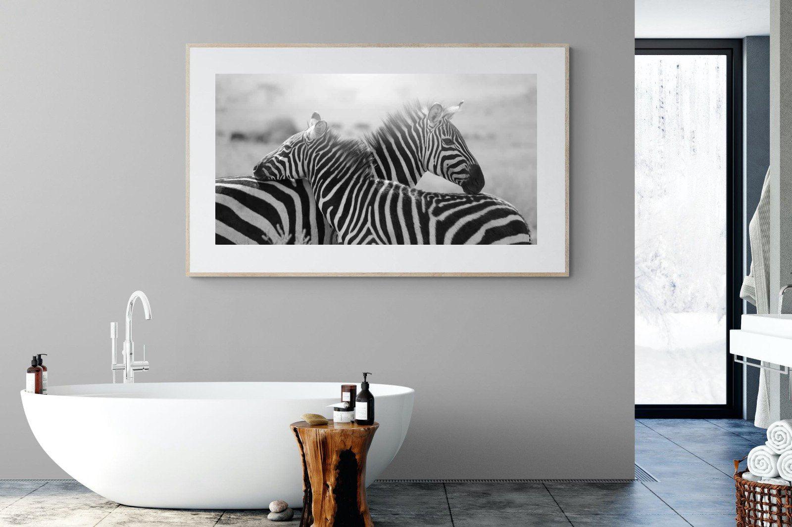 Mother & Foal-Wall_Art-180 x 110cm-Framed Print-Wood-Pixalot
