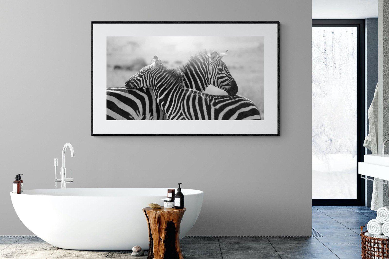 Mother & Foal-Wall_Art-180 x 110cm-Framed Print-Black-Pixalot