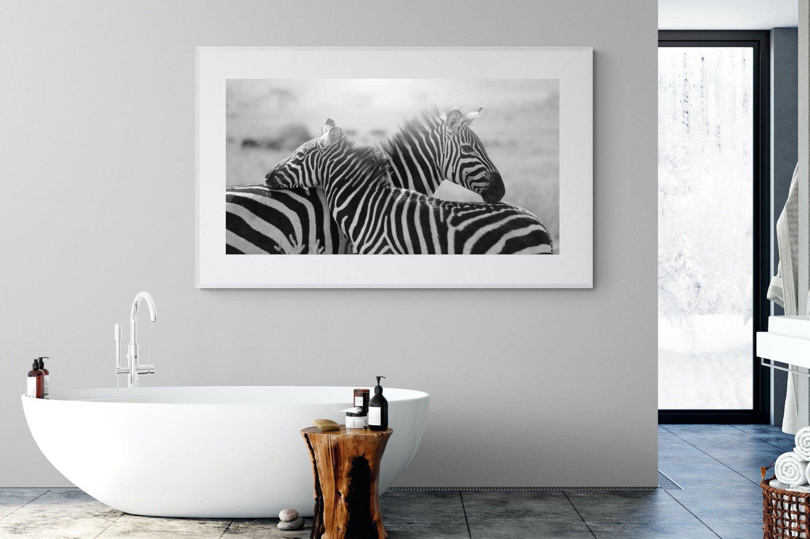 Mother & Foal-Wall_Art-180 x 110cm-Framed Print-White-Pixalot