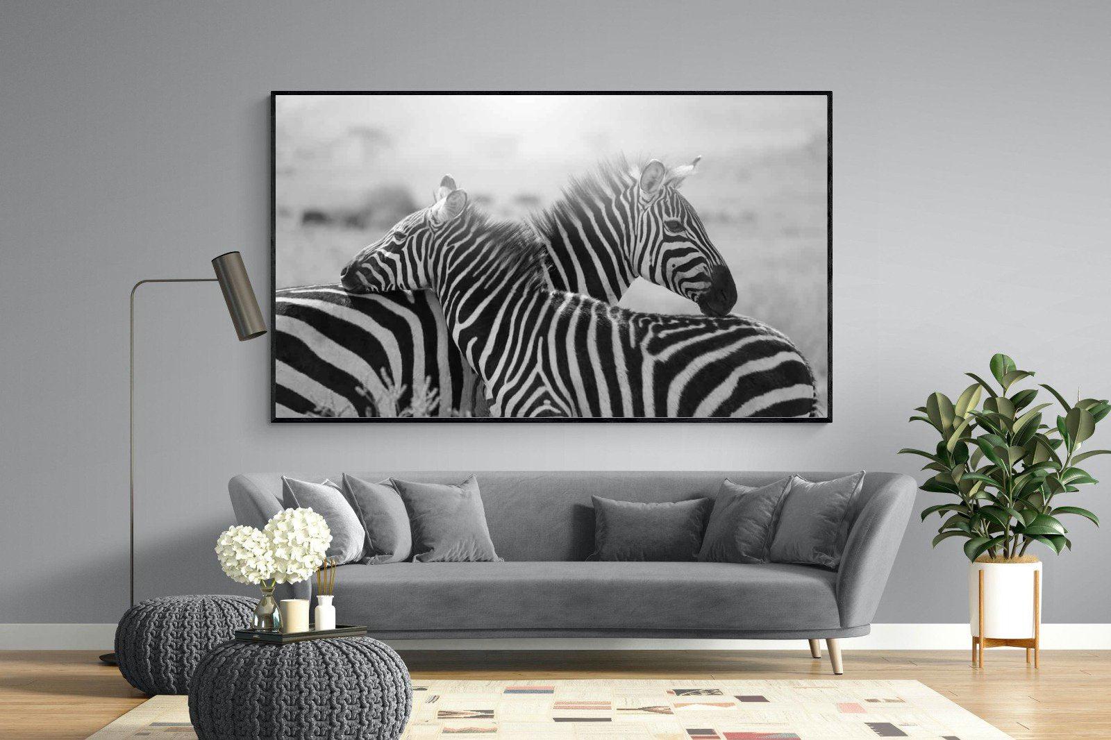 Mother & Foal-Wall_Art-220 x 130cm-Mounted Canvas-Black-Pixalot