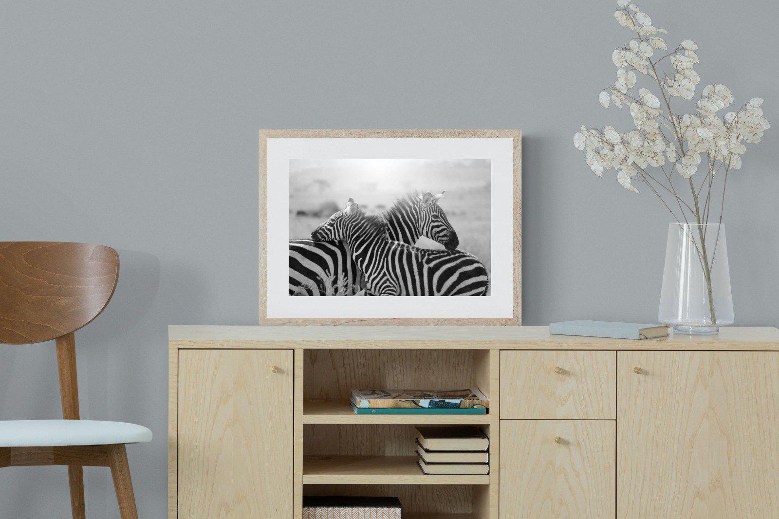 Mother & Foal-Wall_Art-60 x 45cm-Framed Print-Wood-Pixalot