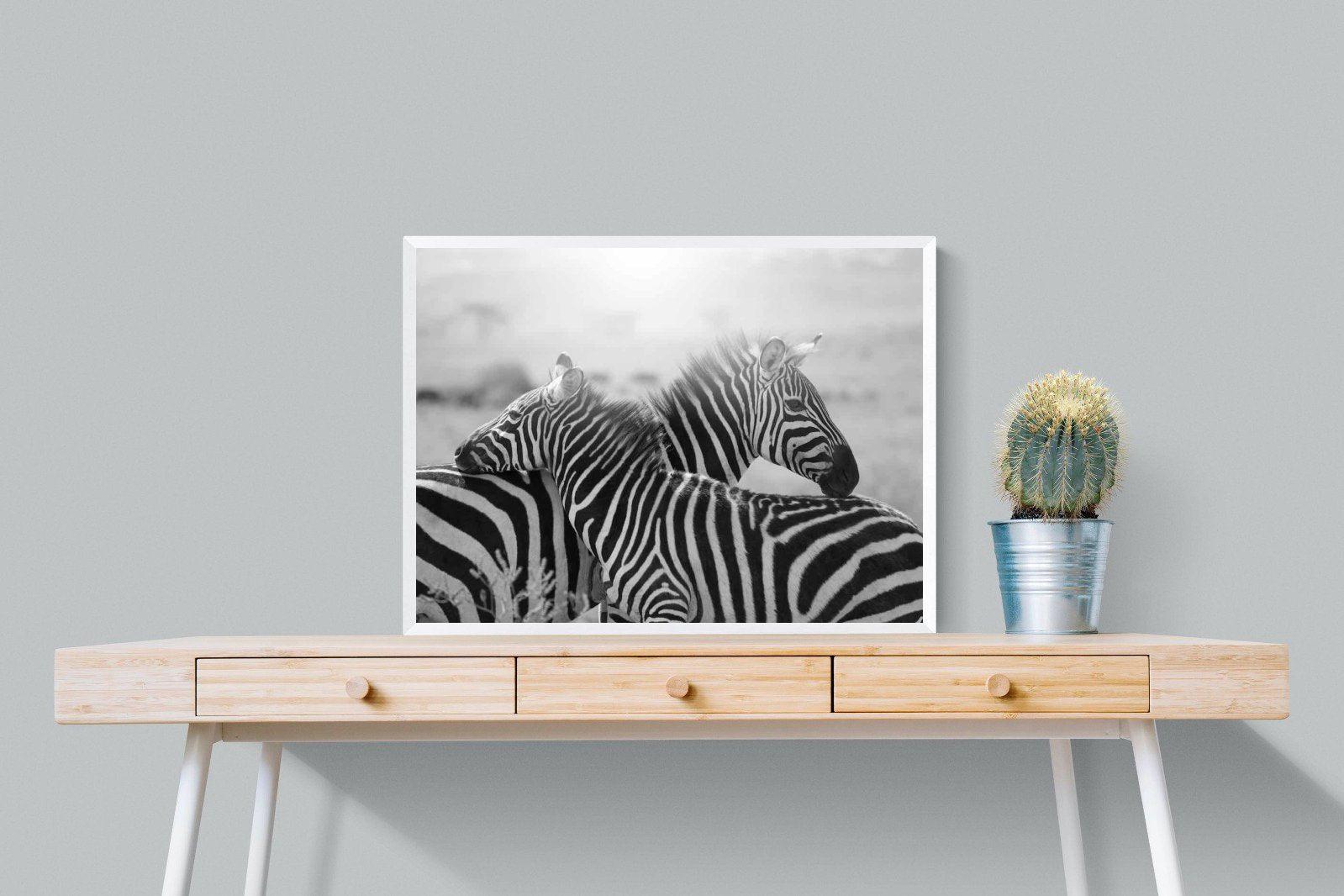 Mother & Foal-Wall_Art-80 x 60cm-Mounted Canvas-White-Pixalot