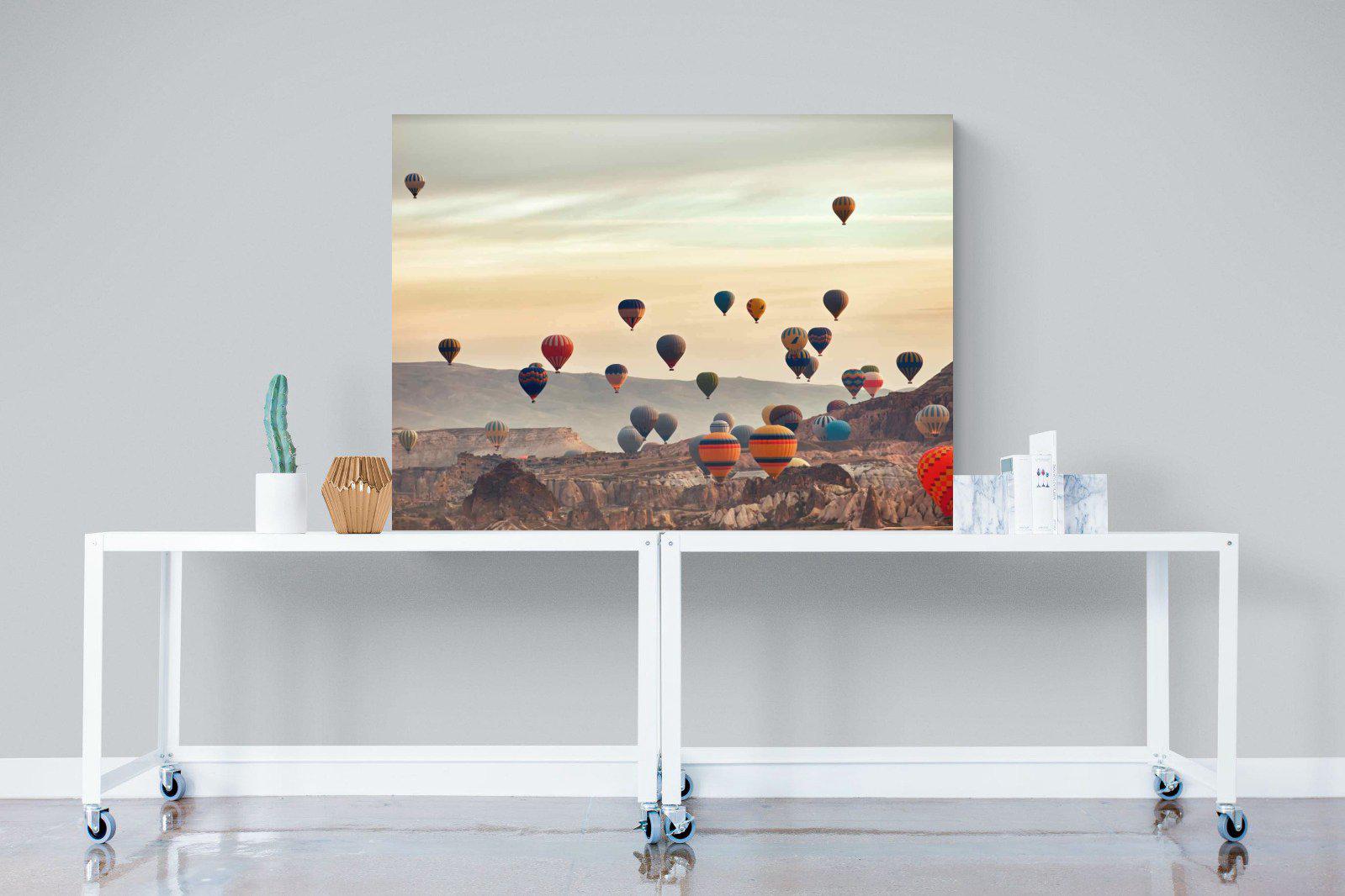 Mountain Balloons-Wall_Art-120 x 90cm-Mounted Canvas-No Frame-Pixalot