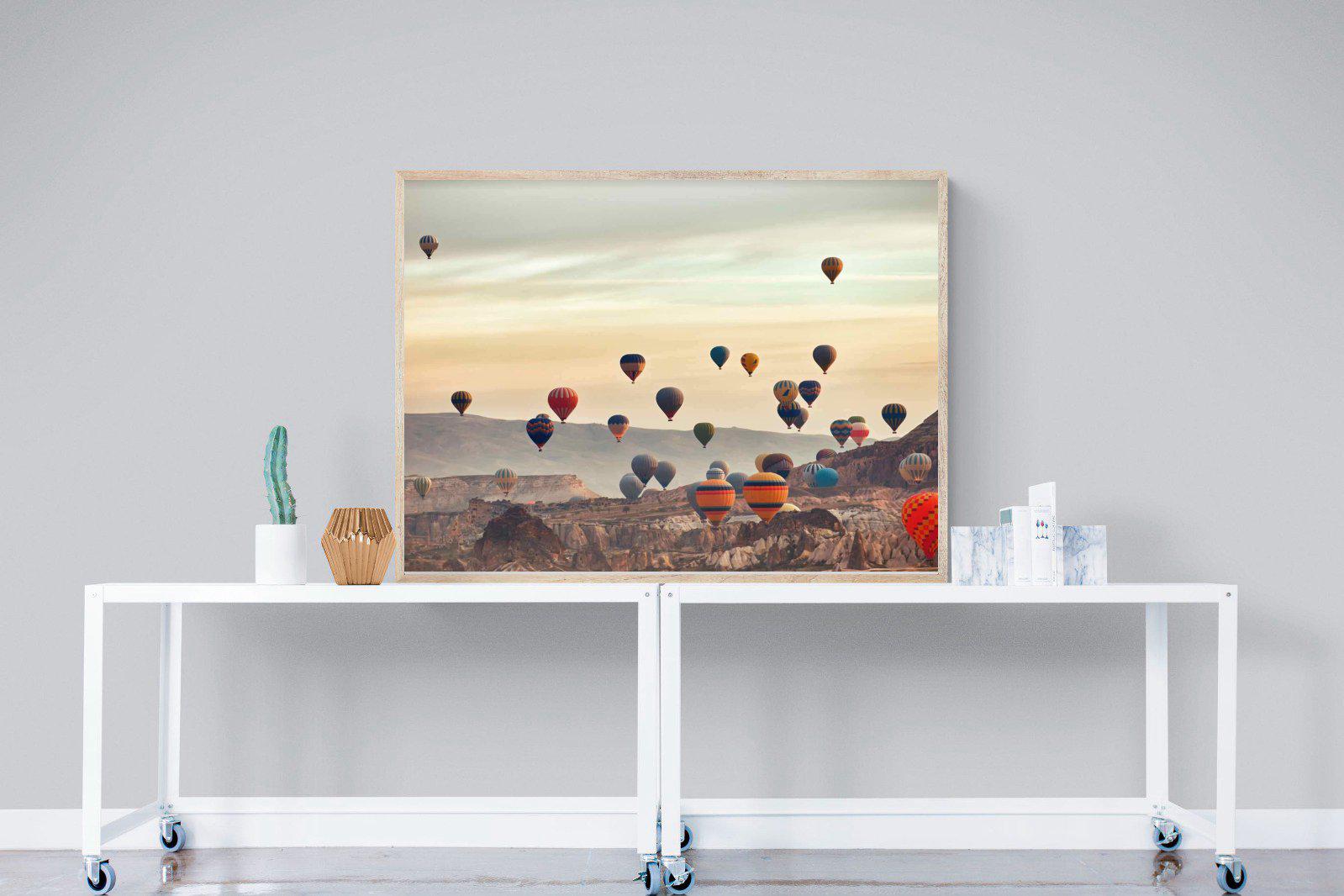 Mountain Balloons-Wall_Art-120 x 90cm-Mounted Canvas-Wood-Pixalot