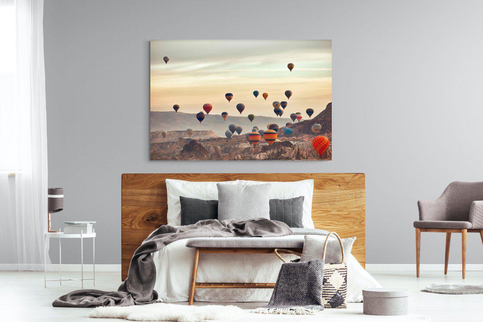 Mountain Balloons-Wall_Art-150 x 100cm-Mounted Canvas-No Frame-Pixalot