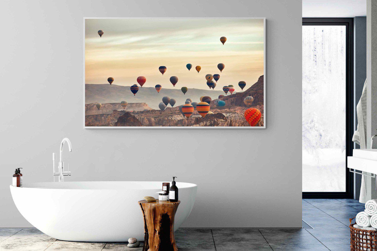 Mountain Balloons-Wall_Art-180 x 110cm-Mounted Canvas-White-Pixalot