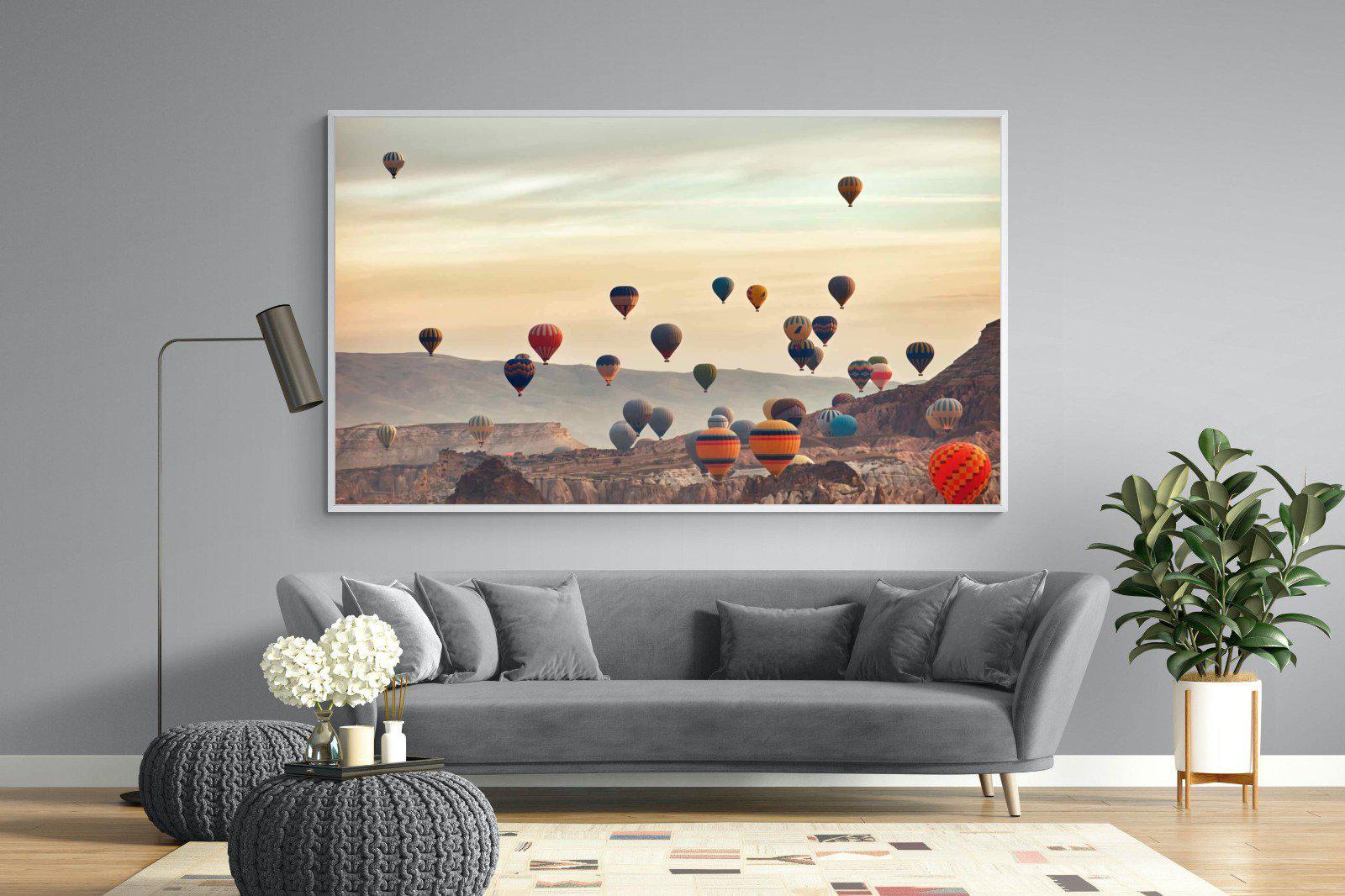 Mountain Balloons-Wall_Art-220 x 130cm-Mounted Canvas-White-Pixalot