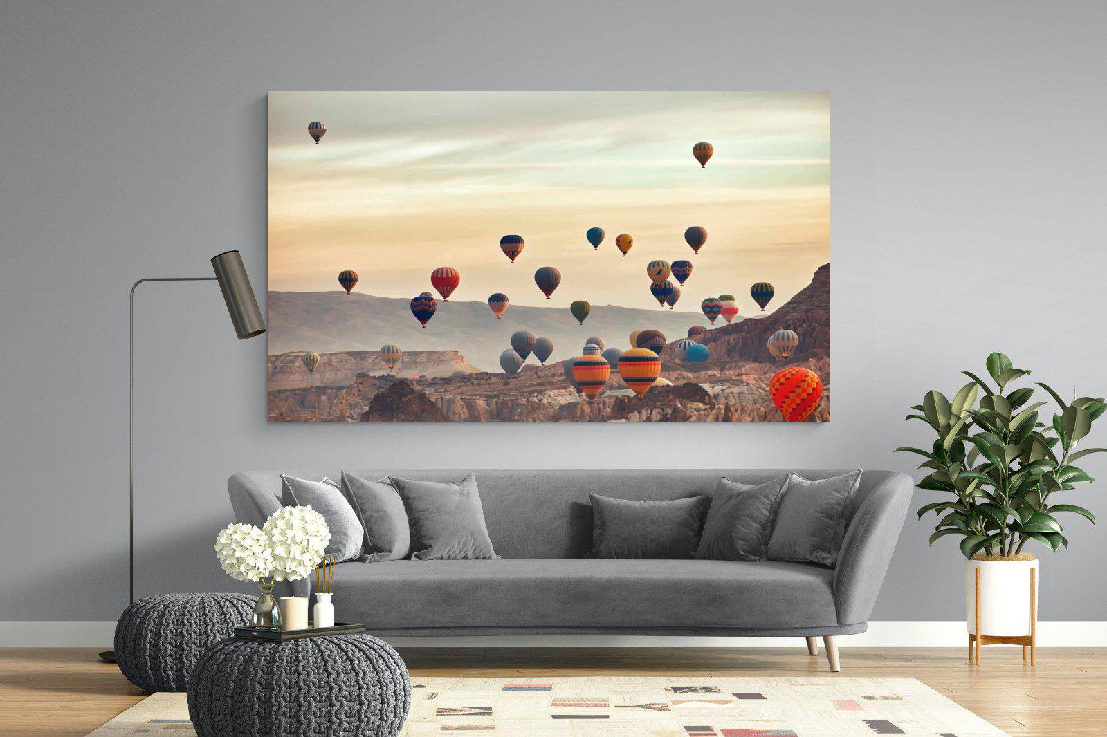 Mountain Balloons-Wall_Art-220 x 130cm-Mounted Canvas-No Frame-Pixalot